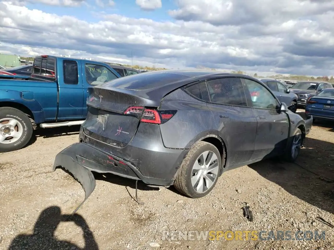3 Фотография поврежденного автомобиля 5YJYGDEE6MF083323 TESLA MODEL Y 2021