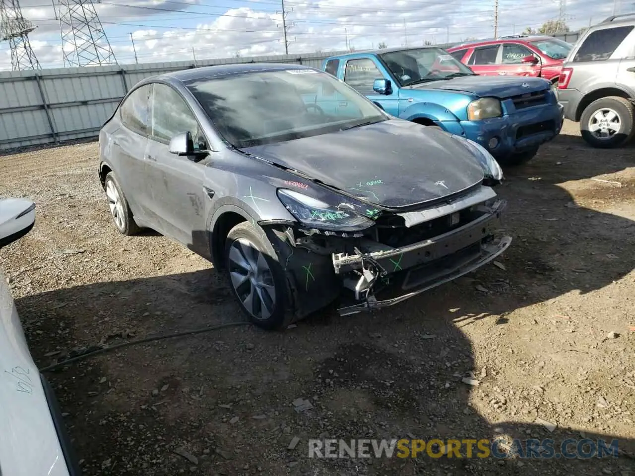 4 Фотография поврежденного автомобиля 5YJYGDEE6MF083323 TESLA MODEL Y 2021