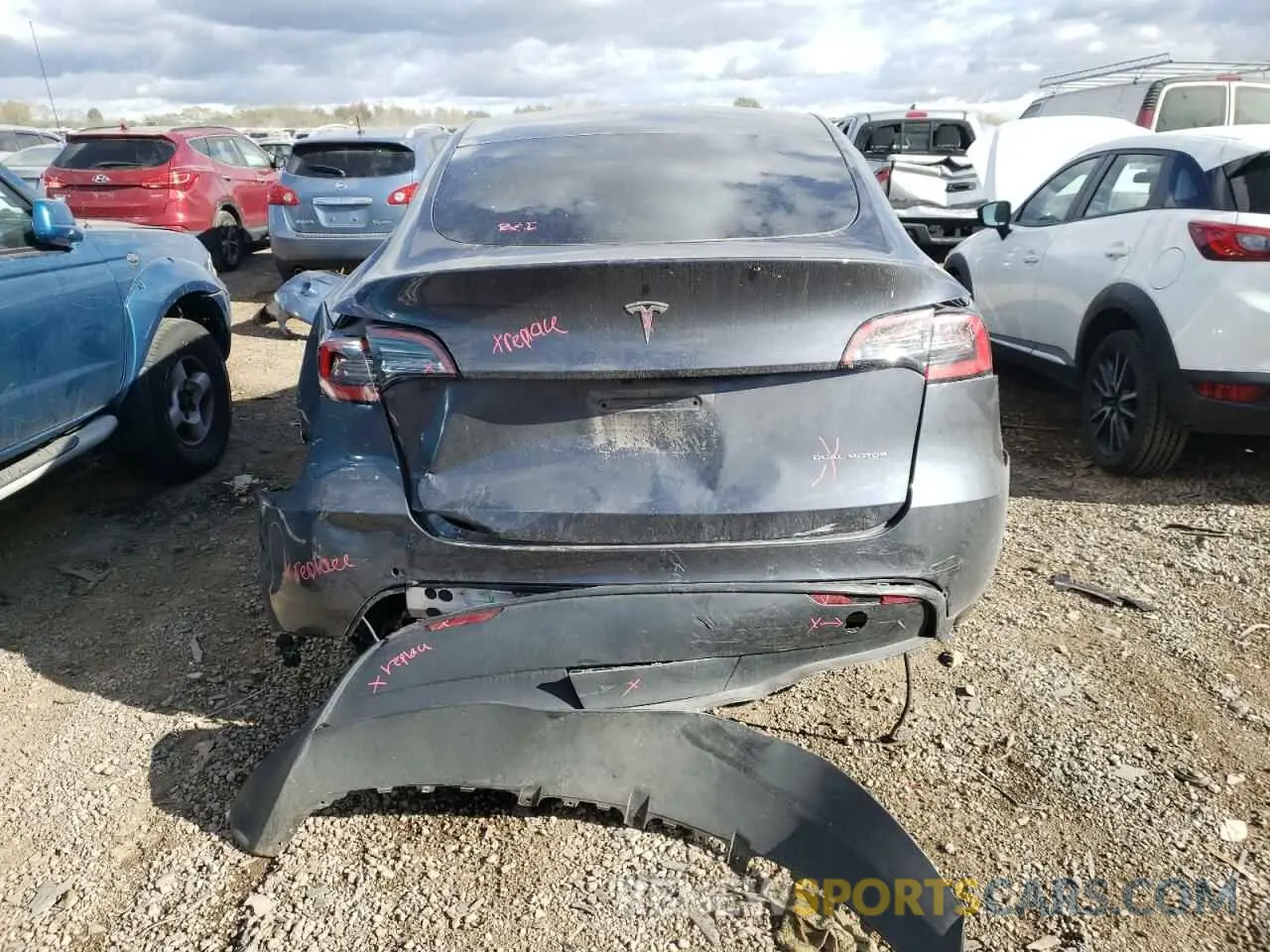 6 Фотография поврежденного автомобиля 5YJYGDEE6MF083323 TESLA MODEL Y 2021
