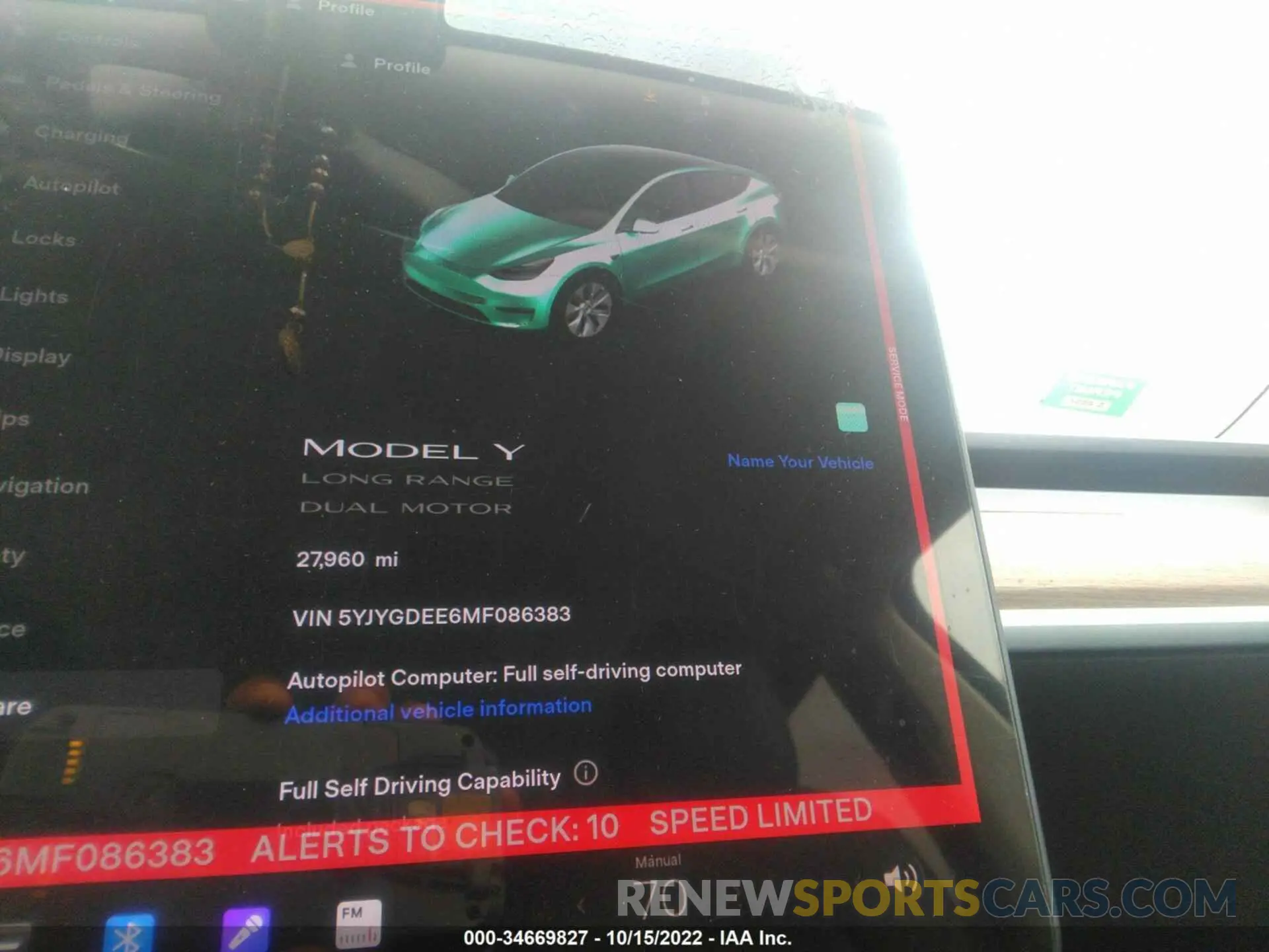 7 Photograph of a damaged car 5YJYGDEE6MF086383 TESLA MODEL Y 2021