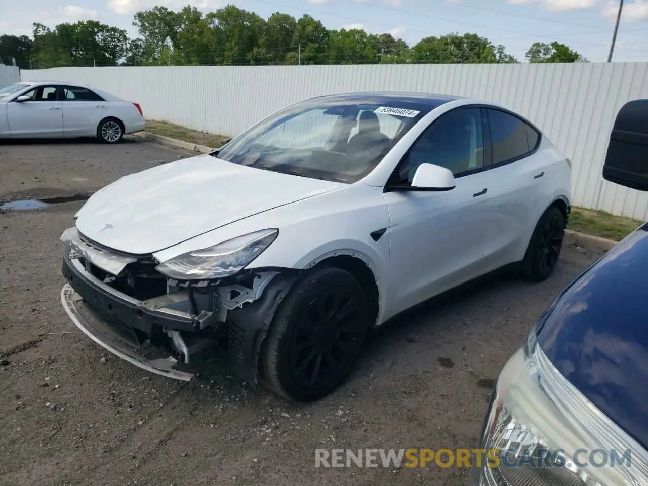 1 Photograph of a damaged car 5YJYGDEE6MF087033 TESLA MODEL Y 2021