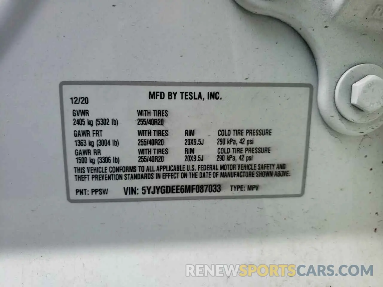 13 Photograph of a damaged car 5YJYGDEE6MF087033 TESLA MODEL Y 2021