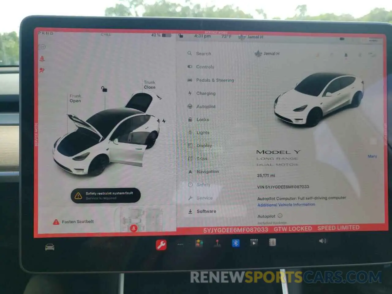 9 Photograph of a damaged car 5YJYGDEE6MF087033 TESLA MODEL Y 2021