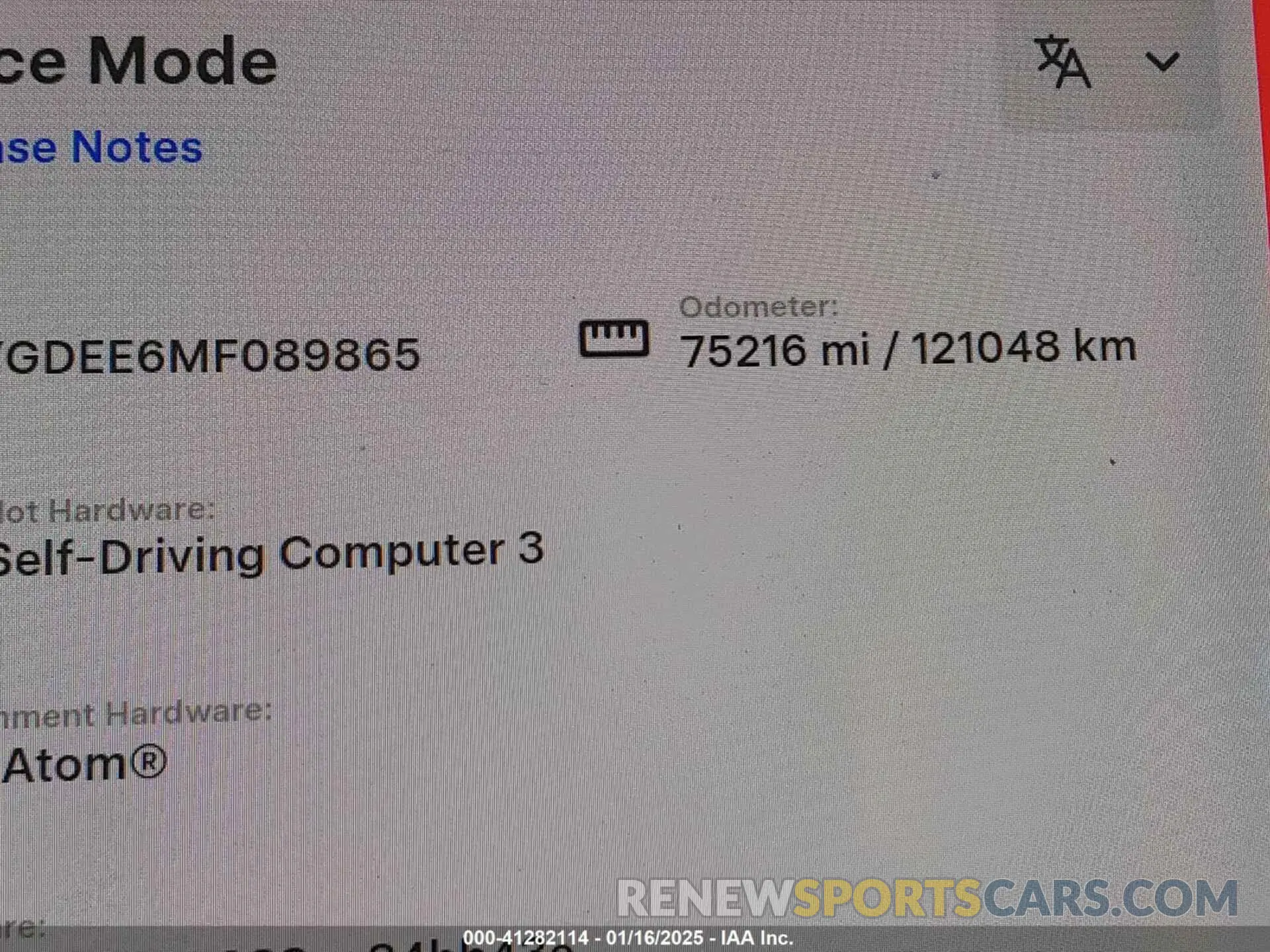 15 Photograph of a damaged car 5YJYGDEE6MF089865 TESLA MODEL Y 2021
