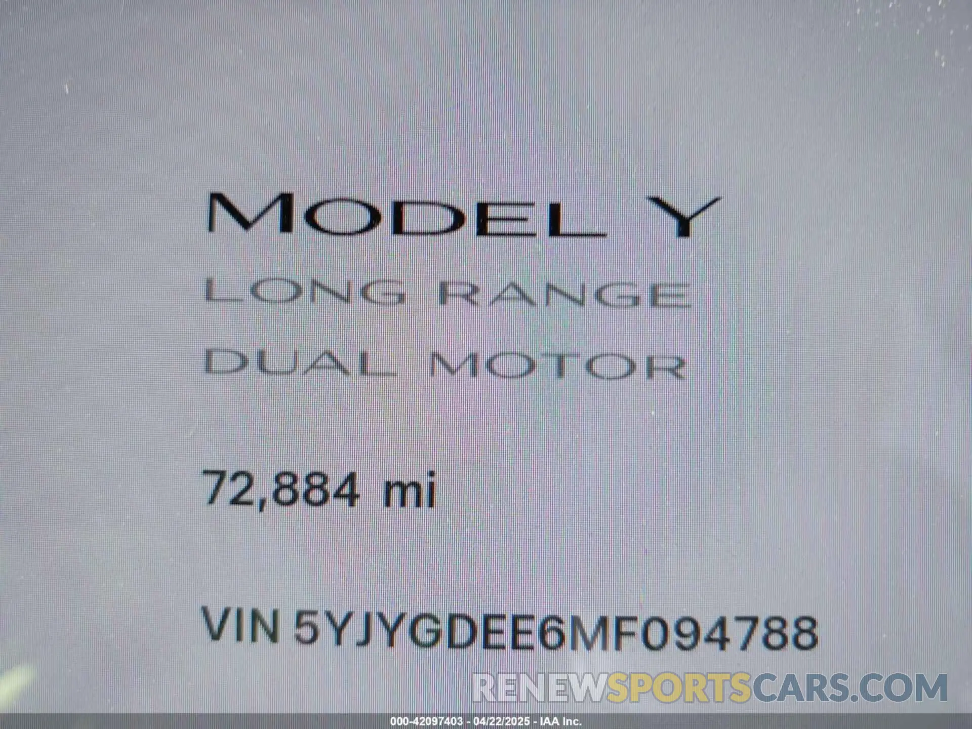 15 Photograph of a damaged car 5YJYGDEE6MF094788 TESLA MODEL Y 2021