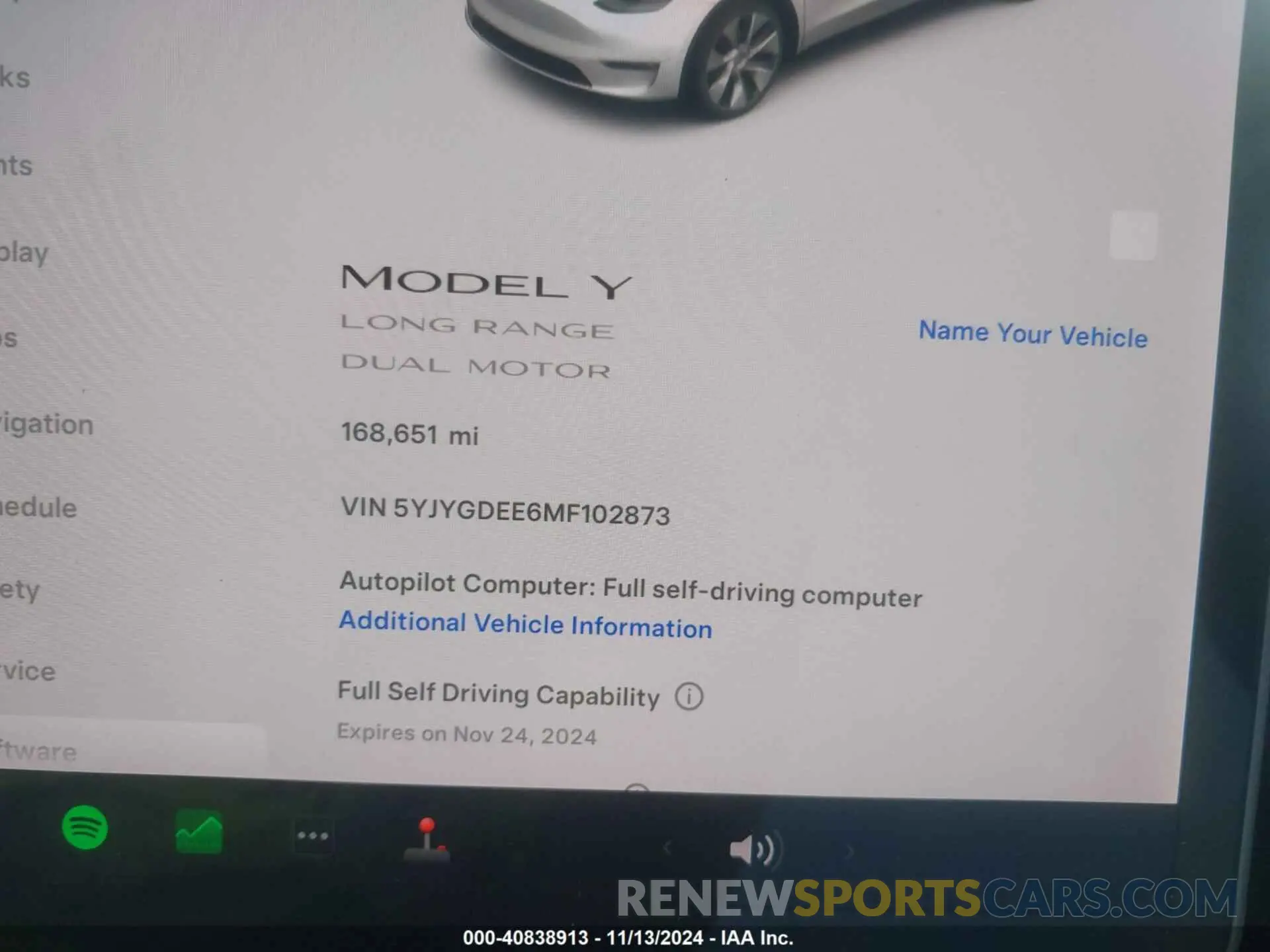 15 Photograph of a damaged car 5YJYGDEE6MF102873 TESLA MODEL Y 2021