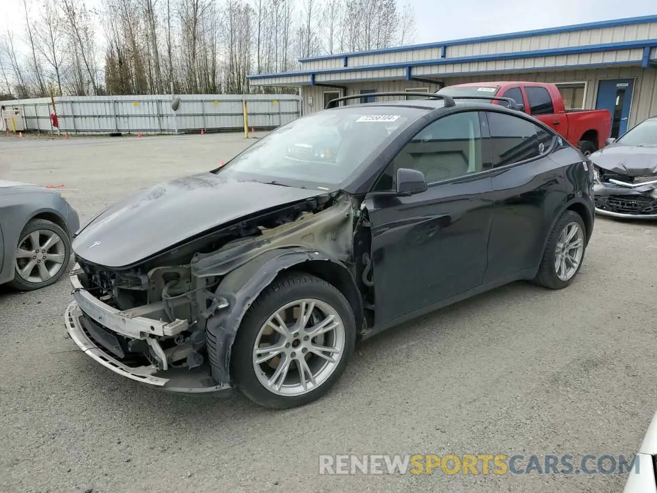 1 Photograph of a damaged car 5YJYGDEE6MF131113 TESLA MODEL Y 2021