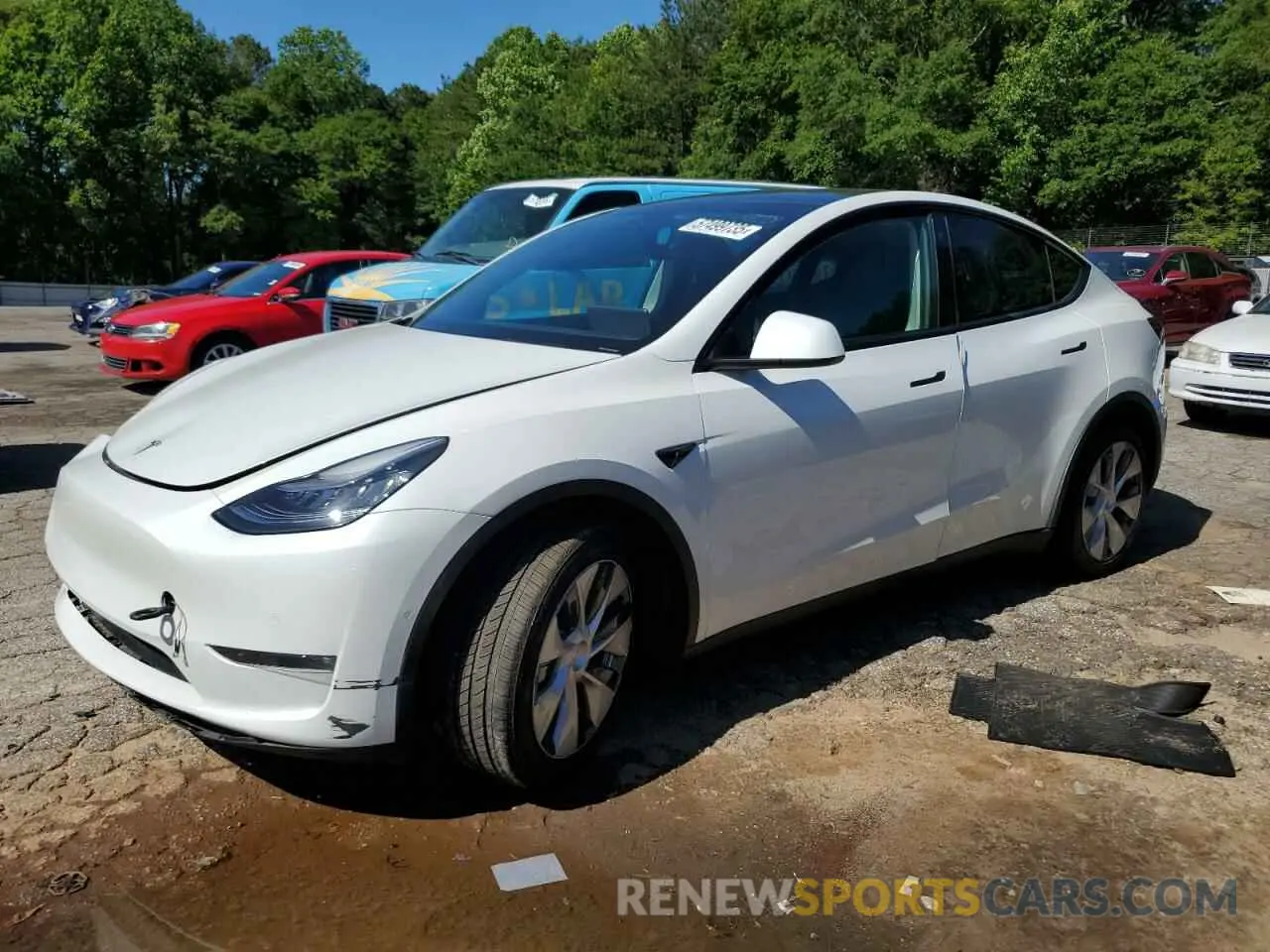 1 Photograph of a damaged car 5YJYGDEE6MF140510 TESLA MODEL Y 2021