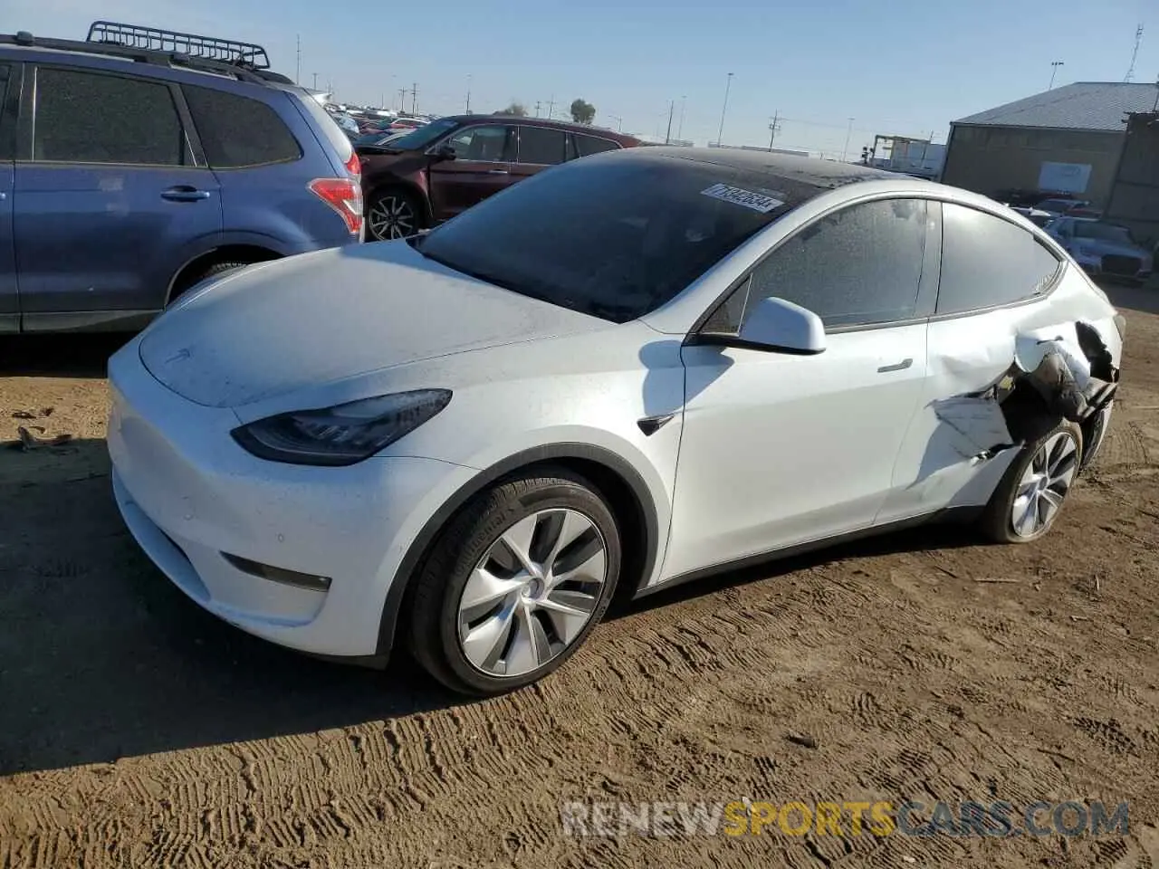 1 Фотография поврежденного автомобиля 5YJYGDEE6MF158652 TESLA MODEL Y 2021