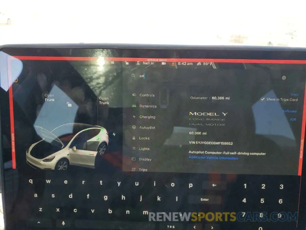 9 Фотография поврежденного автомобиля 5YJYGDEE6MF158652 TESLA MODEL Y 2021
