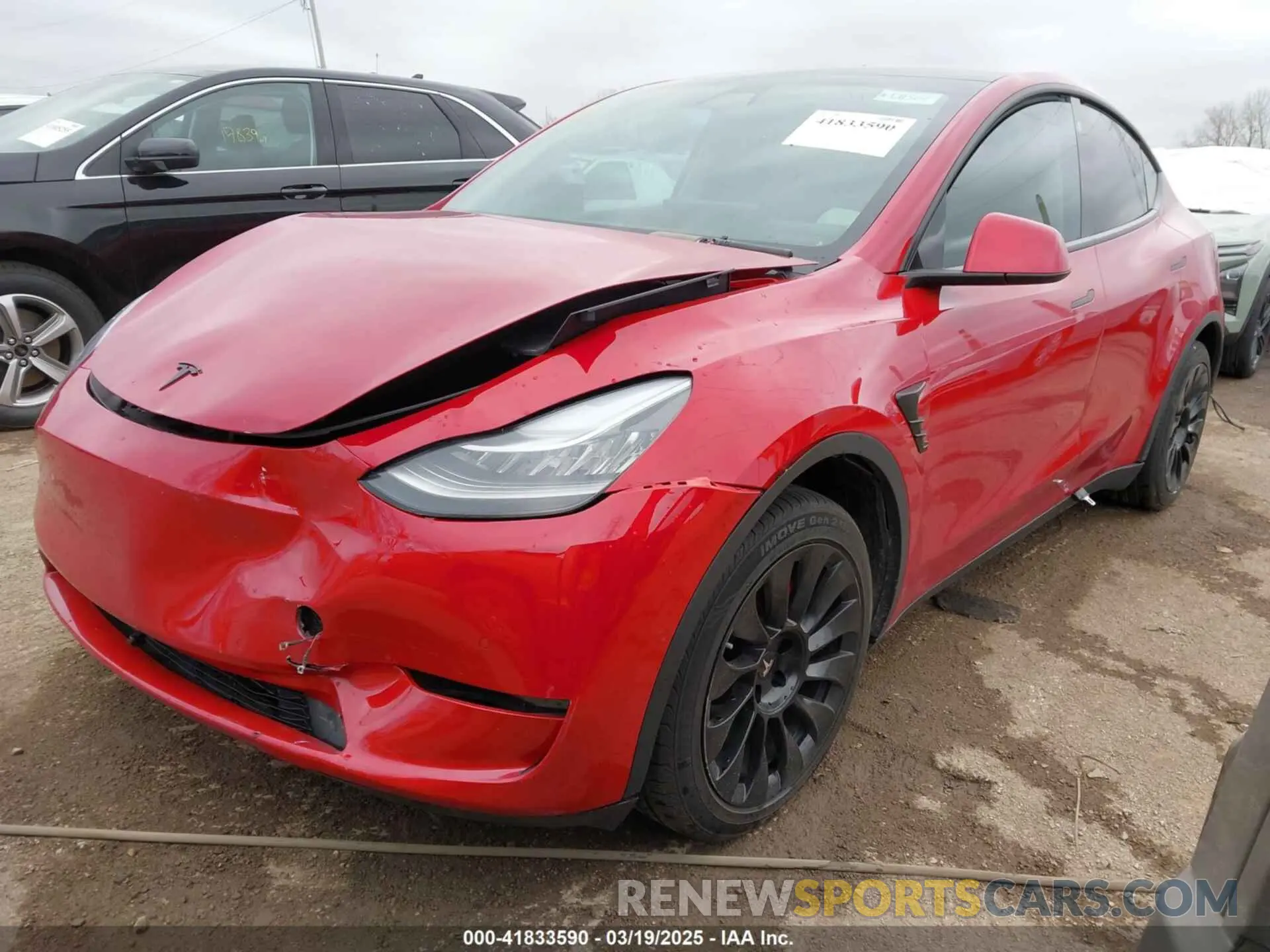 2 Фотография поврежденного автомобиля 5YJYGDEE6MF182238 TESLA MODEL Y 2021
