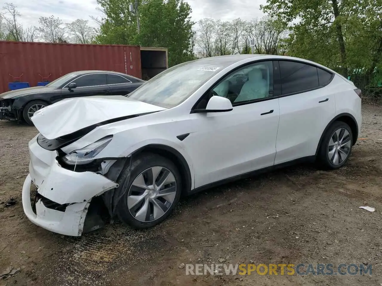1 Photograph of a damaged car 5YJYGDEE6MF198150 TESLA MODEL Y 2021