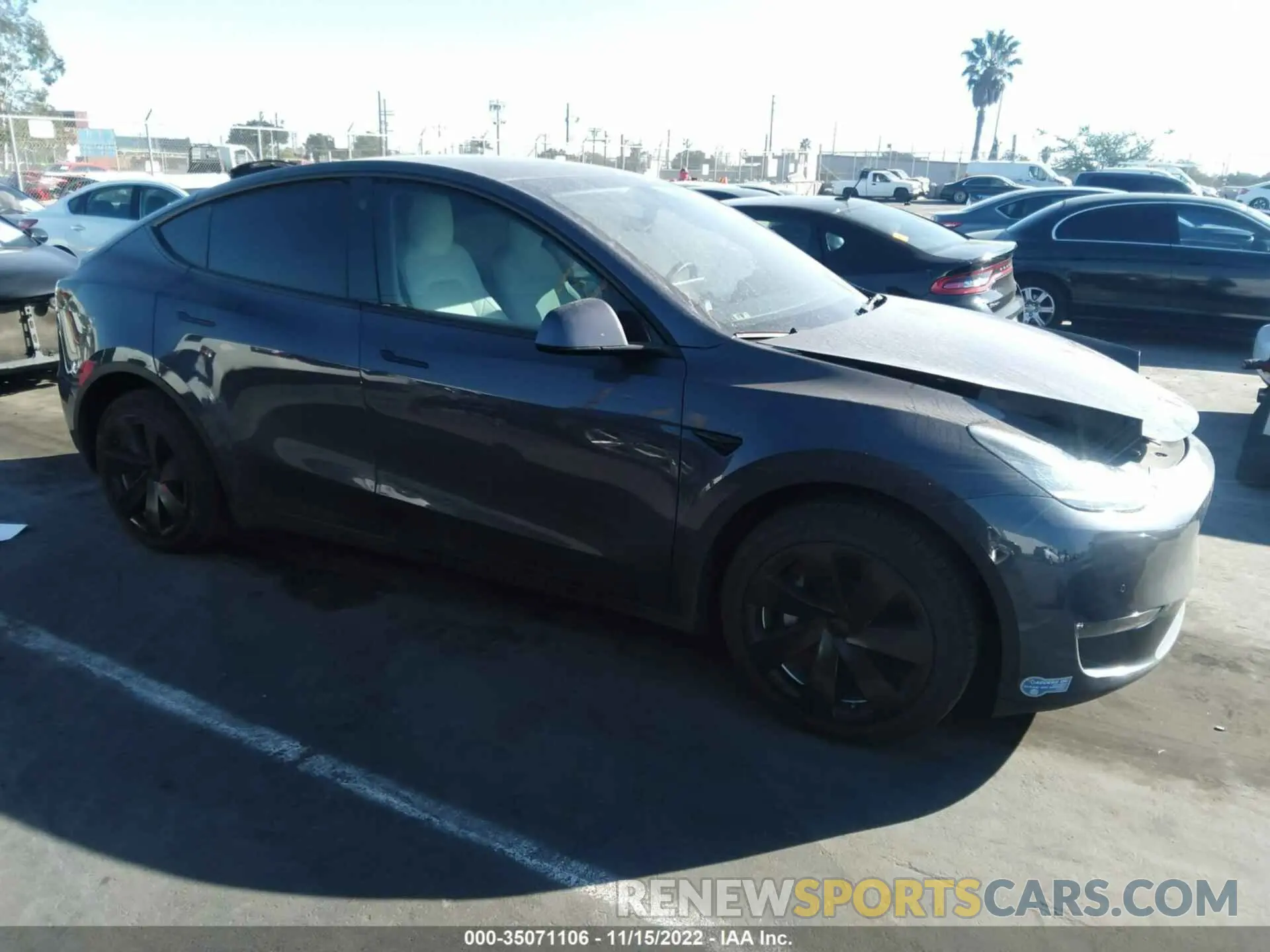 1 Фотография поврежденного автомобиля 5YJYGDEE6MF201676 TESLA MODEL Y 2021