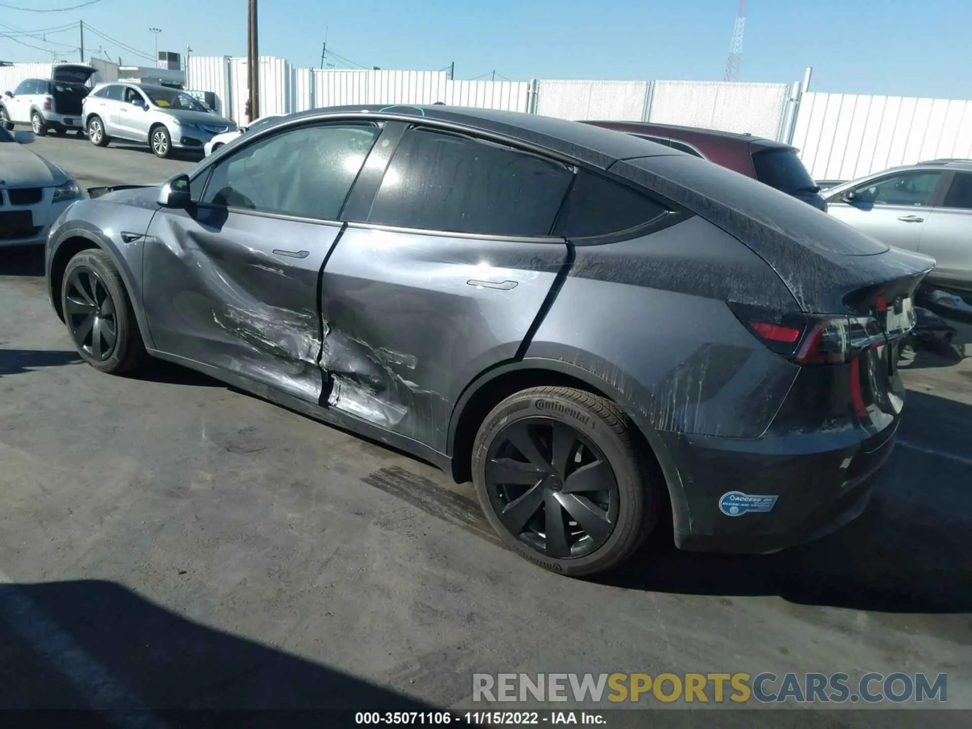 3 Фотография поврежденного автомобиля 5YJYGDEE6MF201676 TESLA MODEL Y 2021