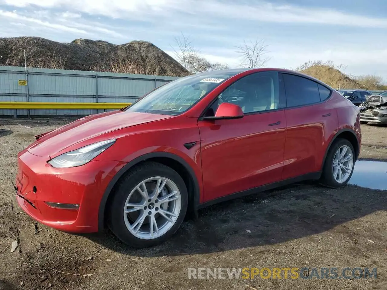 1 Photograph of a damaged car 5YJYGDEE6MF258475 TESLA MODEL Y 2021