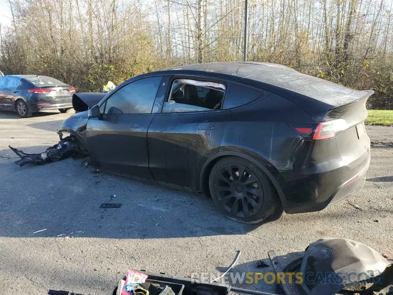 2 Фотография поврежденного автомобиля 5YJYGDEE6MF285644 TESLA MODEL Y 2021