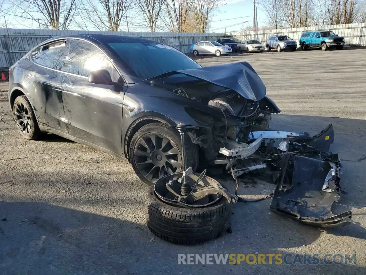 4 Фотография поврежденного автомобиля 5YJYGDEE6MF285644 TESLA MODEL Y 2021