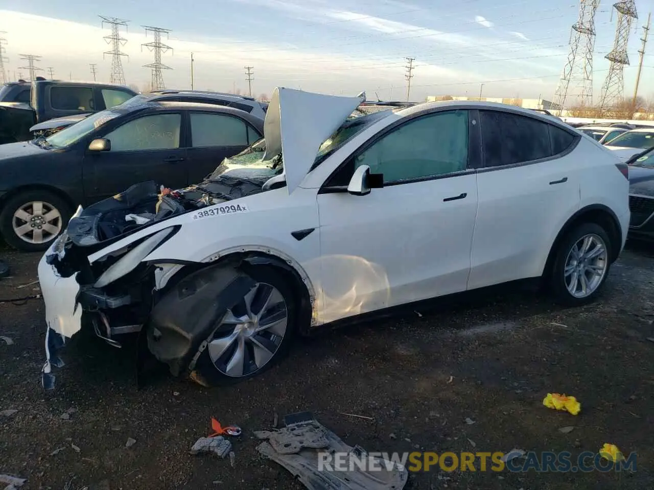 1 Фотография поврежденного автомобиля 5YJYGDEE6MF297440 TESLA MODEL Y 2021