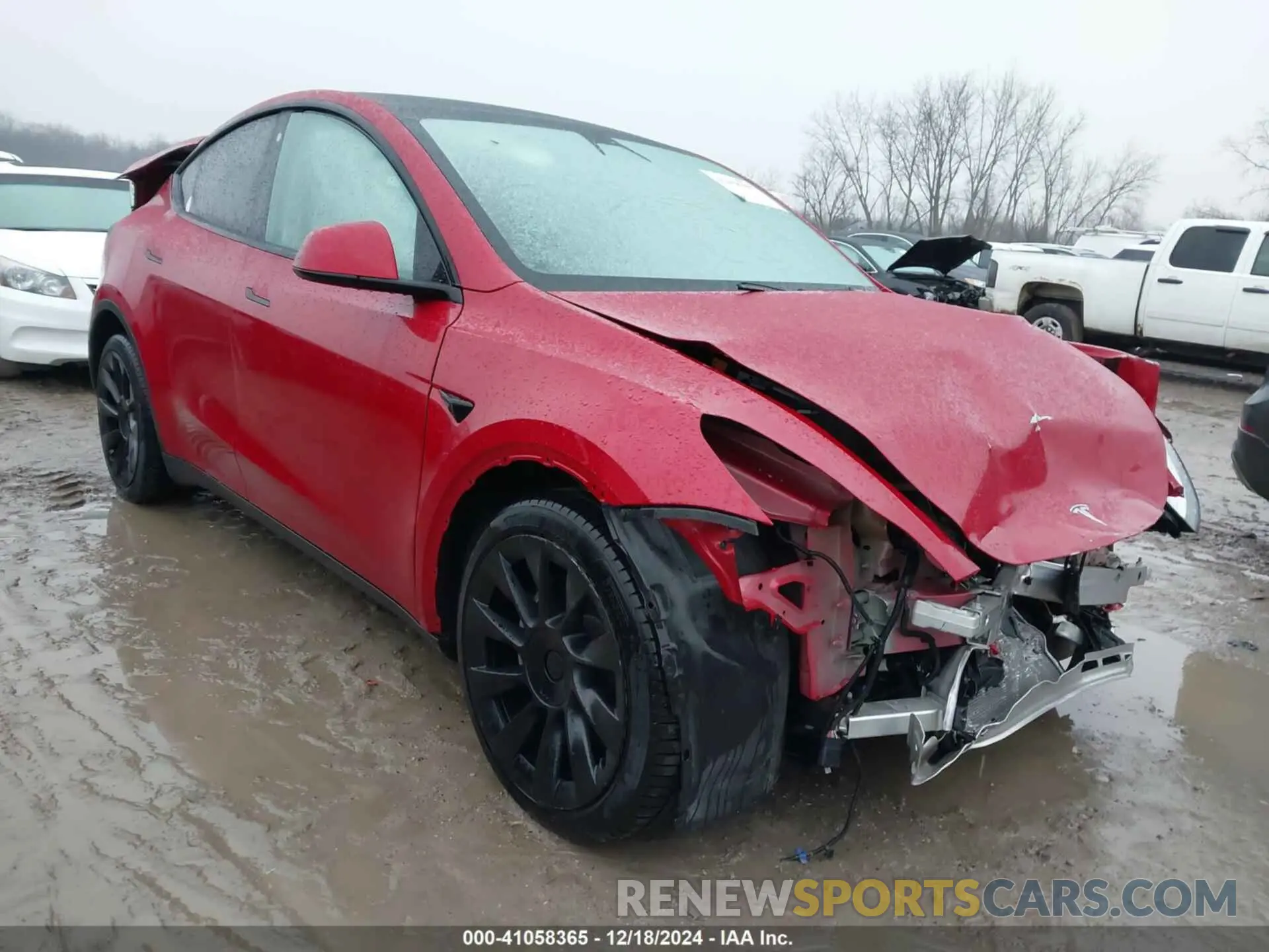 1 Photograph of a damaged car 5YJYGDEE6MF300014 TESLA MODEL Y 2021