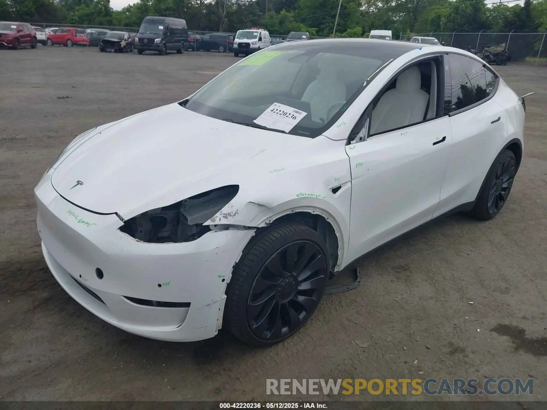 2 Photograph of a damaged car 5YJYGDEE7MF068619 TESLA MODEL Y 2021