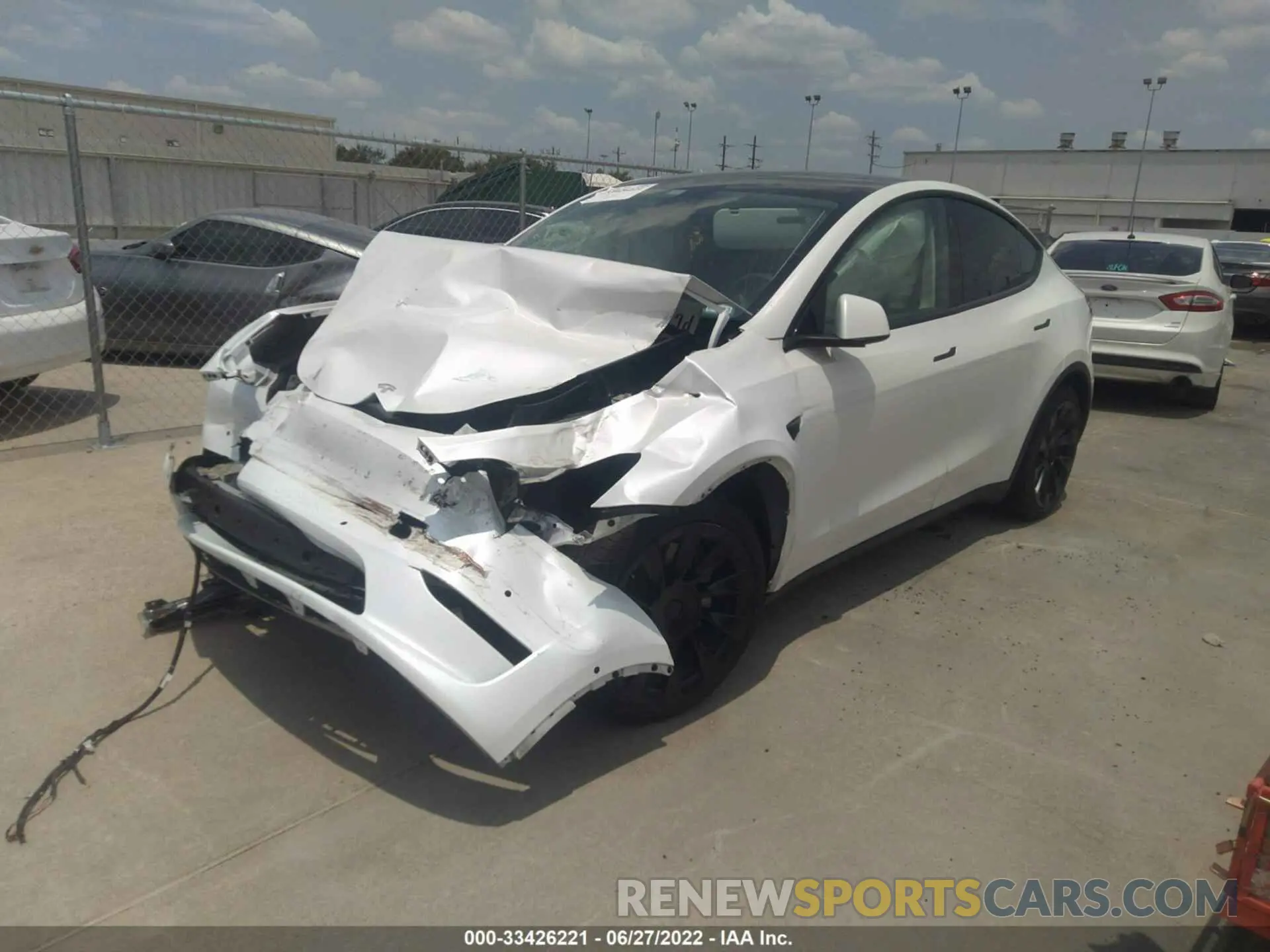 2 Фотография поврежденного автомобиля 5YJYGDEE7MF072394 TESLA MODEL Y 2021