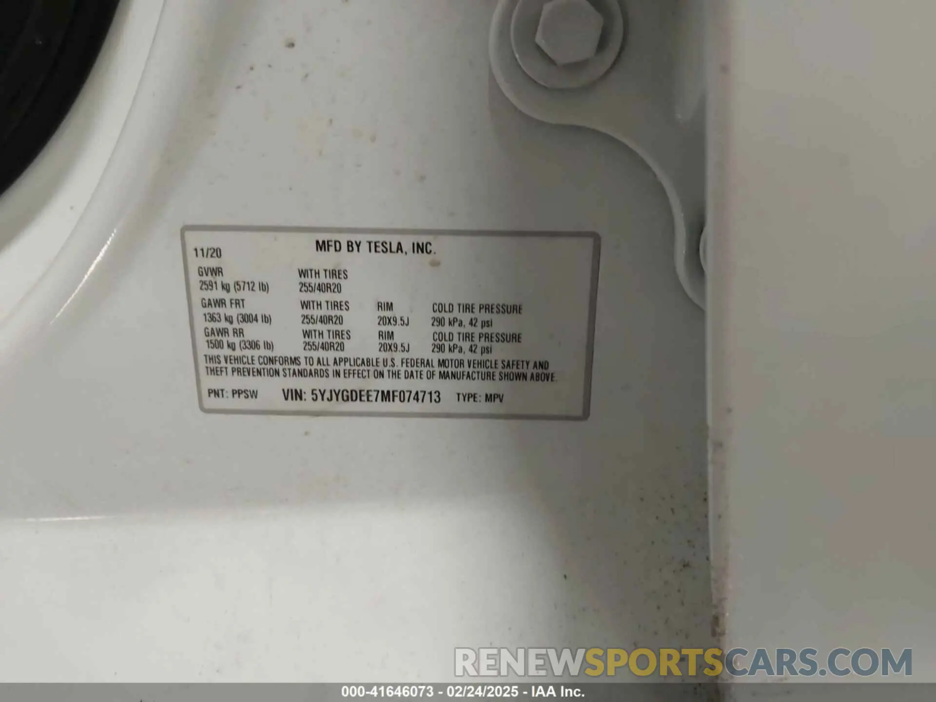 9 Фотография поврежденного автомобиля 5YJYGDEE7MF074713 TESLA MODEL Y 2021