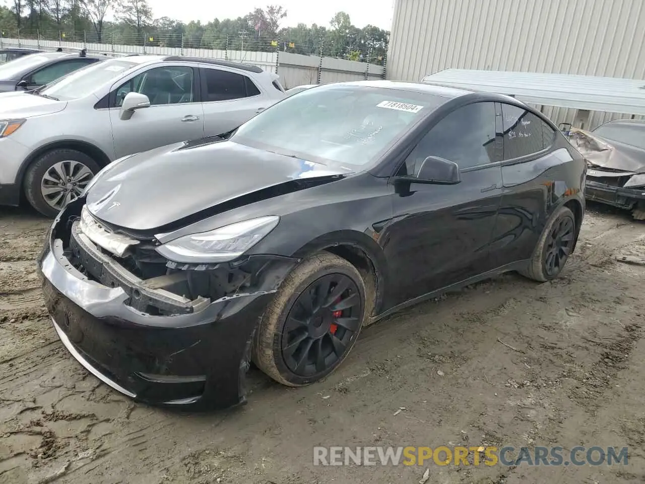 1 Photograph of a damaged car 5YJYGDEE7MF092550 TESLA MODEL Y 2021