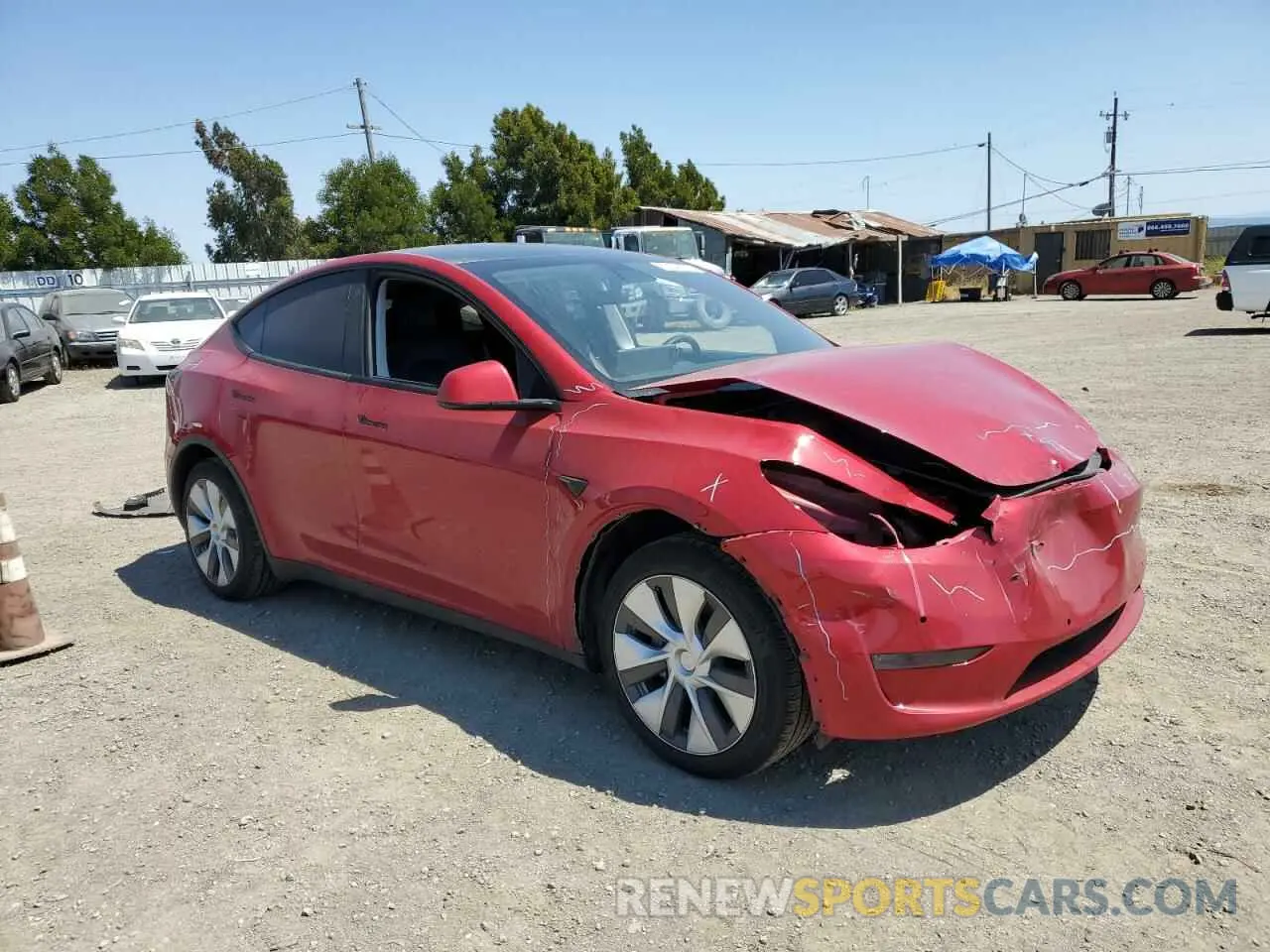 4 Photograph of a damaged car 5YJYGDEE7MF093861 TESLA MODEL Y 2021