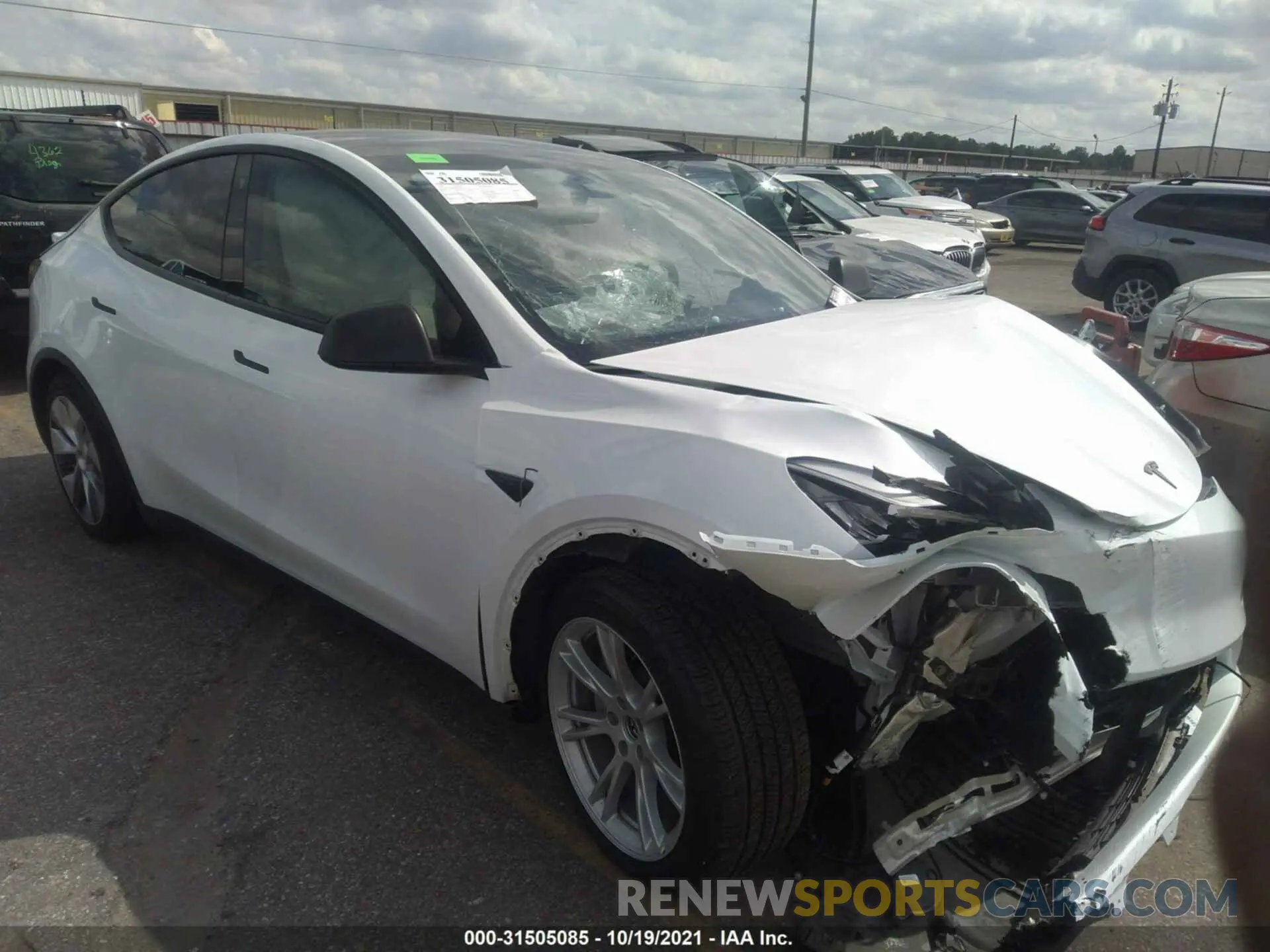 1 Photograph of a damaged car 5YJYGDEE7MF094363 TESLA MODEL Y 2021