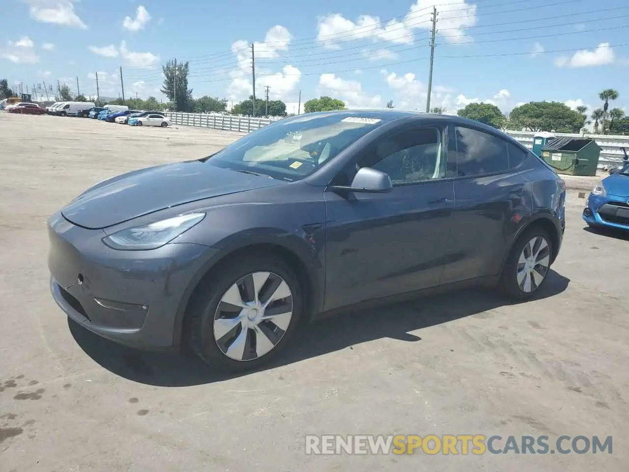 1 Photograph of a damaged car 5YJYGDEE7MF130634 TESLA MODEL Y 2021