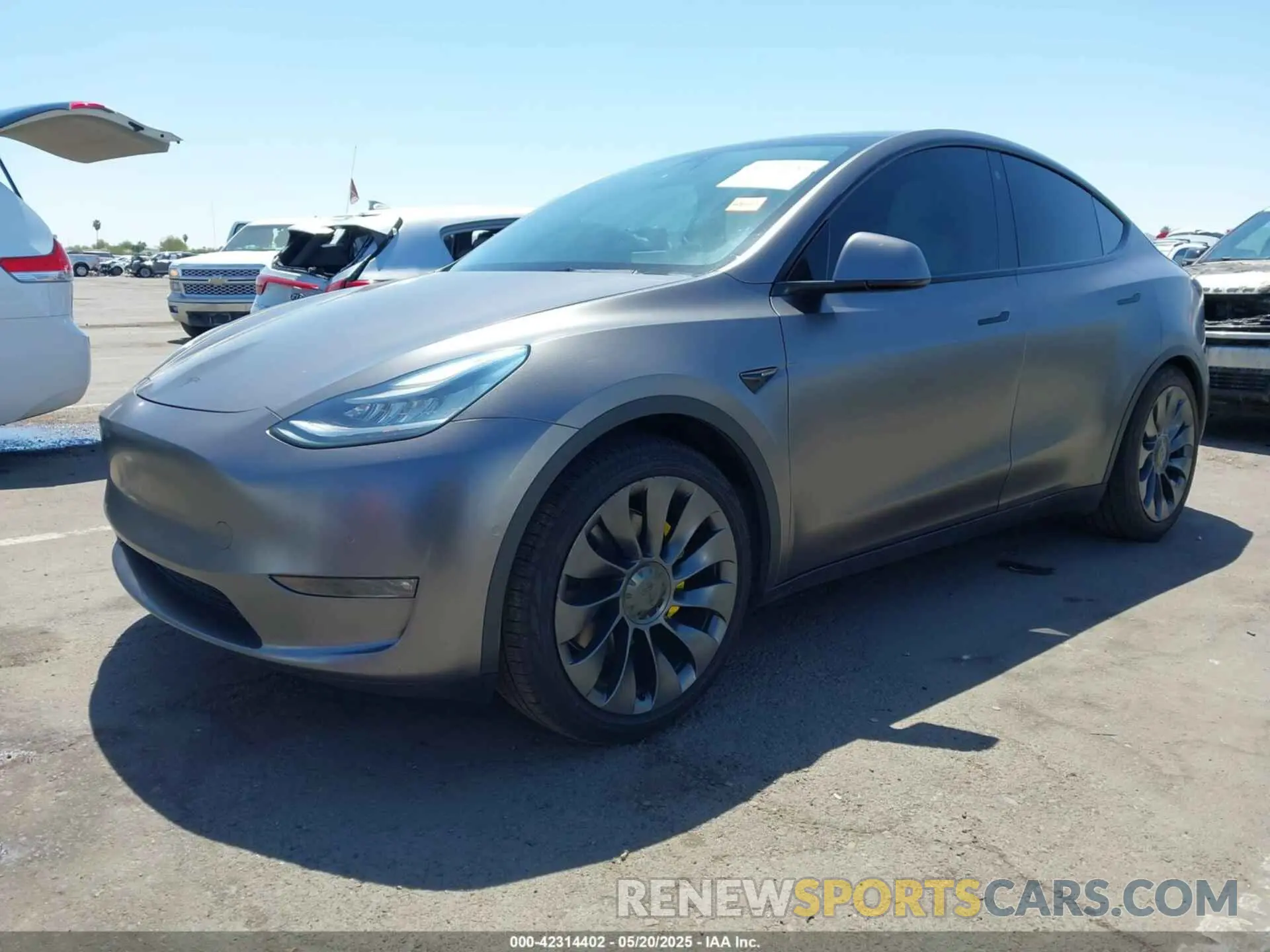 2 Photograph of a damaged car 5YJYGDEE7MF157459 TESLA MODEL Y 2021