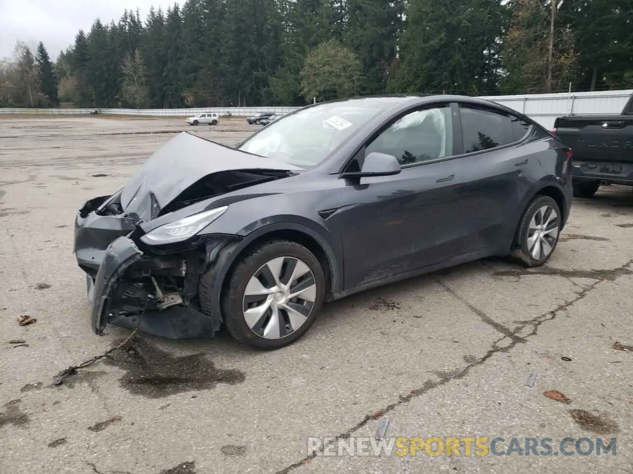 1 Фотография поврежденного автомобиля 5YJYGDEE7MF180661 TESLA MODEL Y 2021