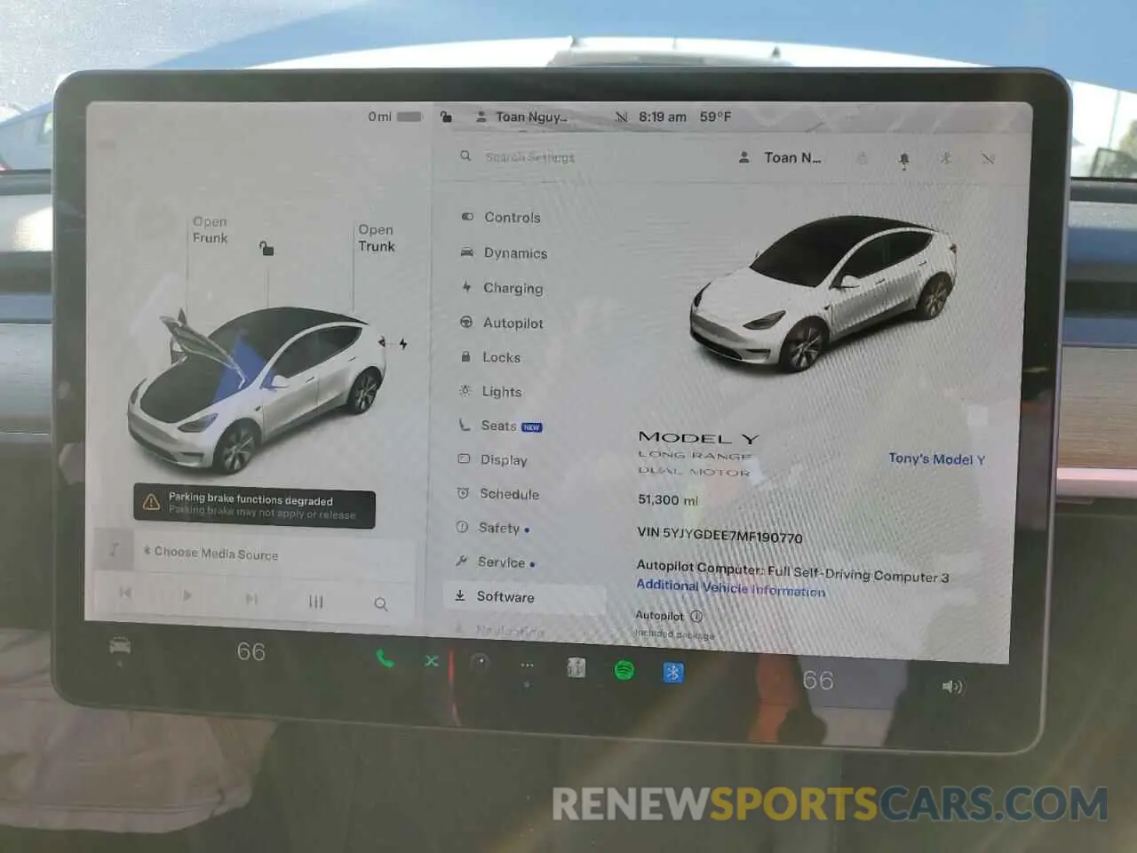 9 Photograph of a damaged car 5YJYGDEE7MF190770 TESLA MODEL Y 2021