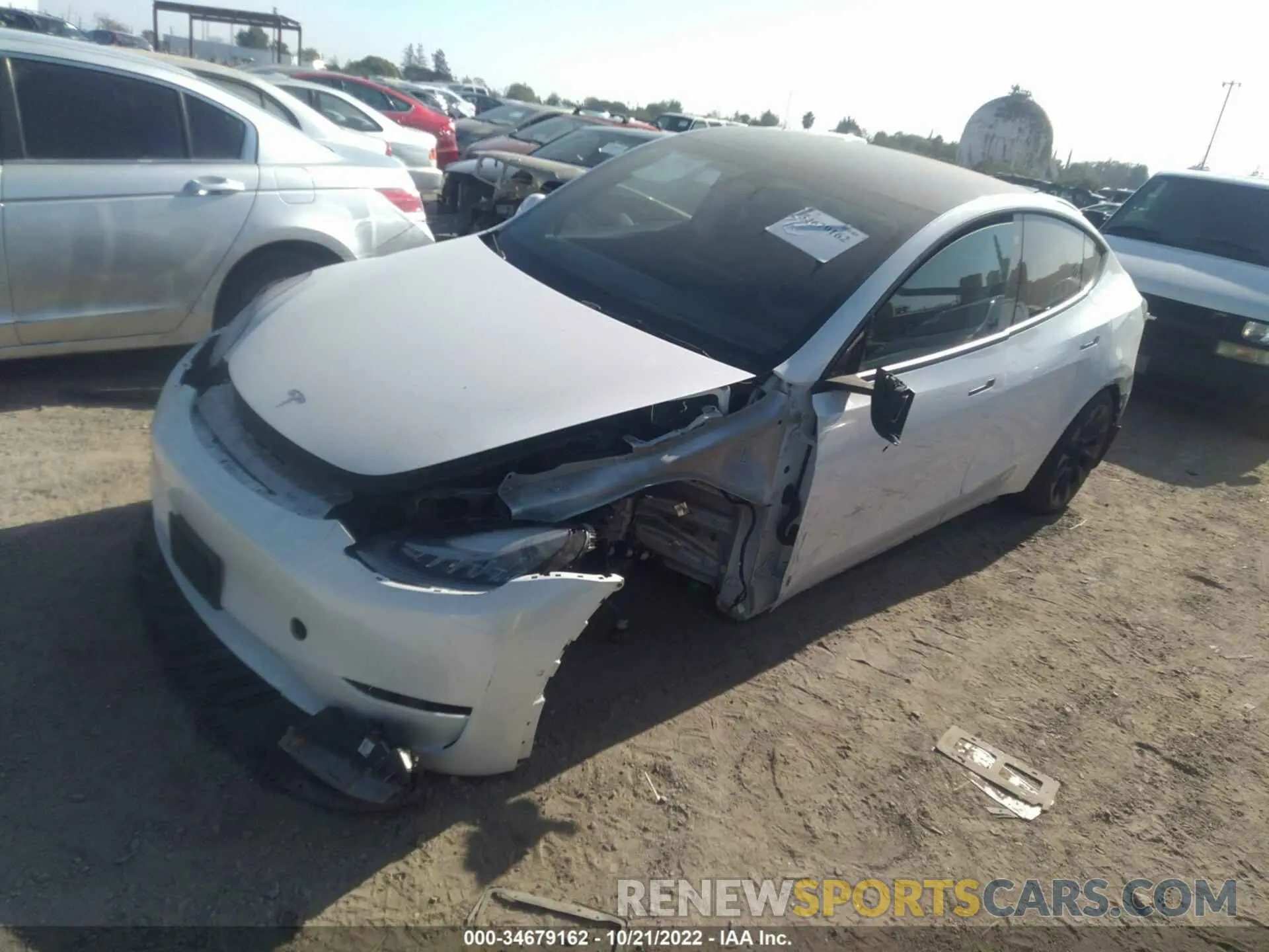 2 Photograph of a damaged car 5YJYGDEE7MF204618 TESLA MODEL Y 2021