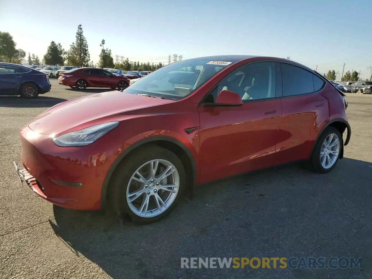 1 Photograph of a damaged car 5YJYGDEE7MF218728 TESLA MODEL Y 2021
