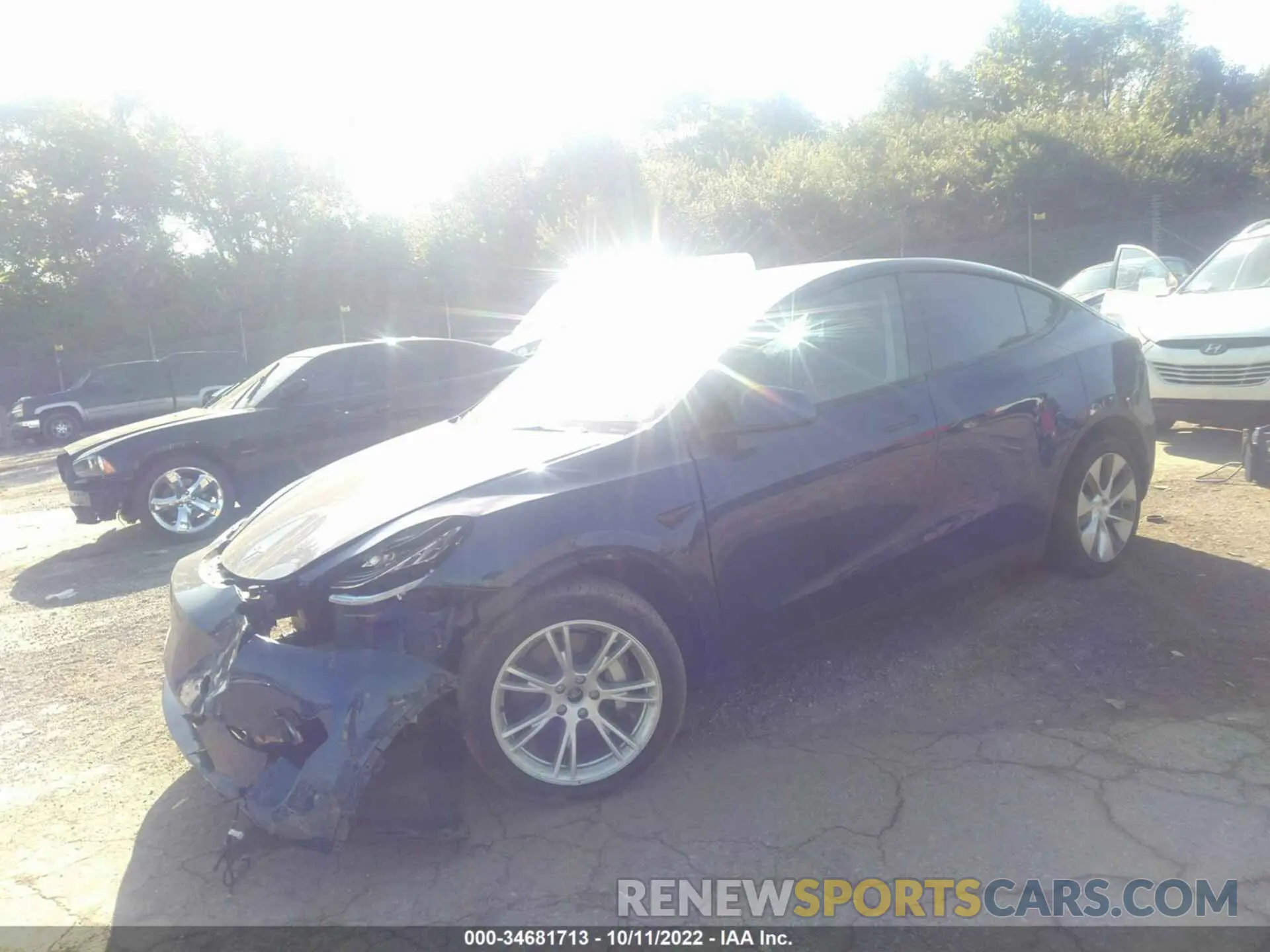 2 Фотография поврежденного автомобиля 5YJYGDEE7MF224562 TESLA MODEL Y 2021