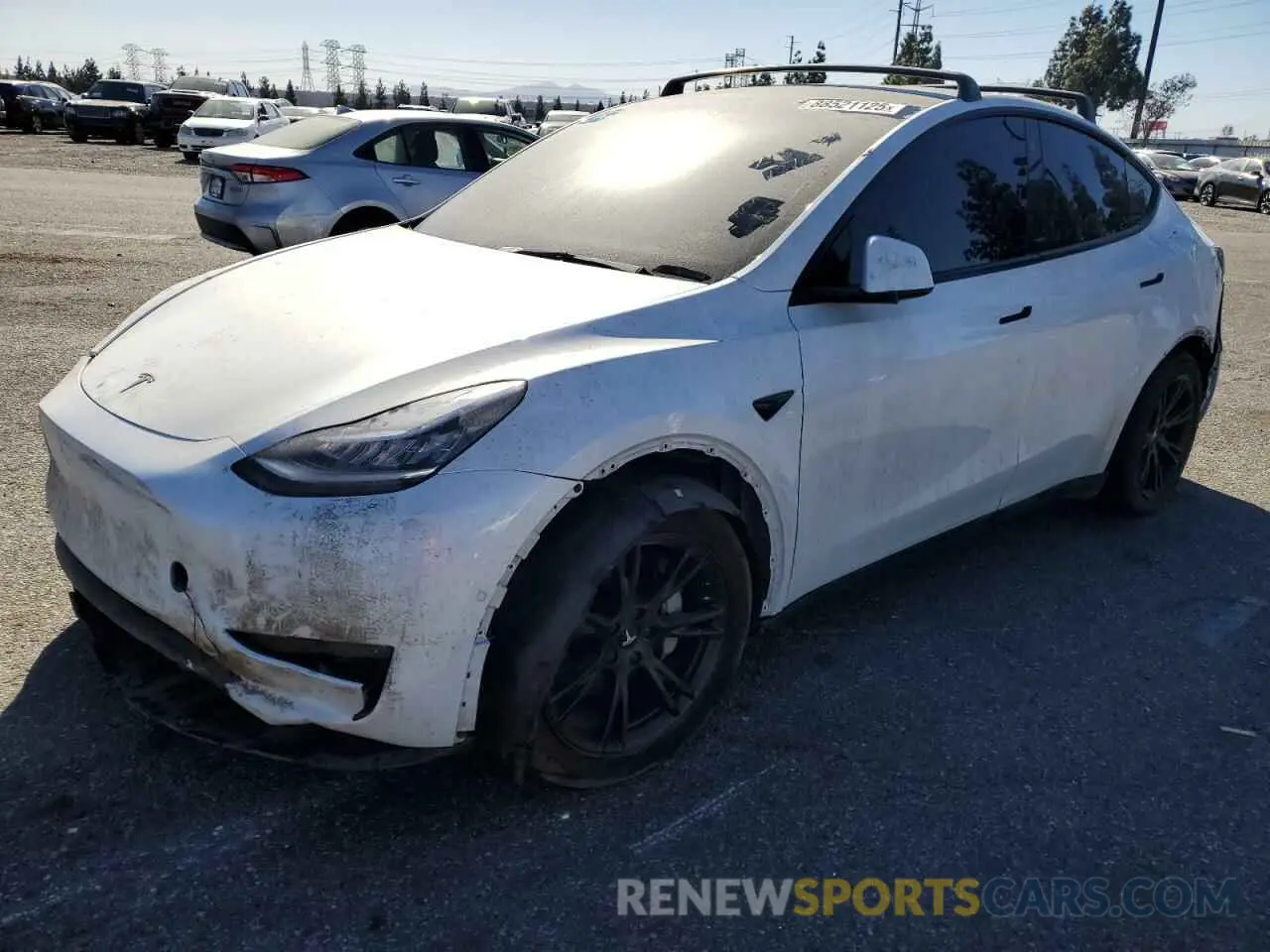 1 Photograph of a damaged car 5YJYGDEE7MF228417 TESLA MODEL Y 2021