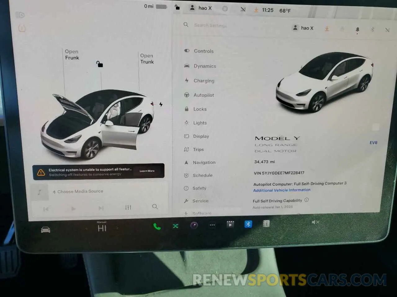9 Photograph of a damaged car 5YJYGDEE7MF228417 TESLA MODEL Y 2021