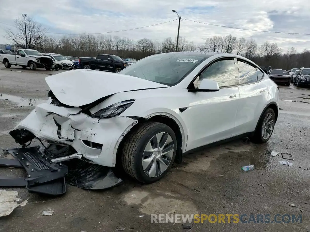 1 Photograph of a damaged car 5YJYGDEE7MF255259 TESLA MODEL Y 2021