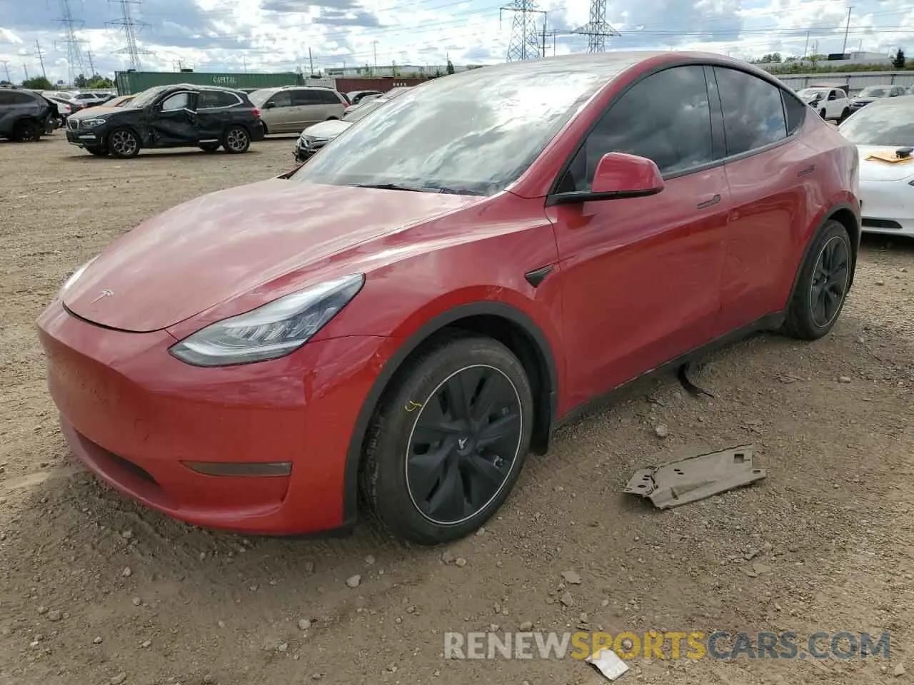 1 Photograph of a damaged car 5YJYGDEE8MF089463 TESLA MODEL Y 2021