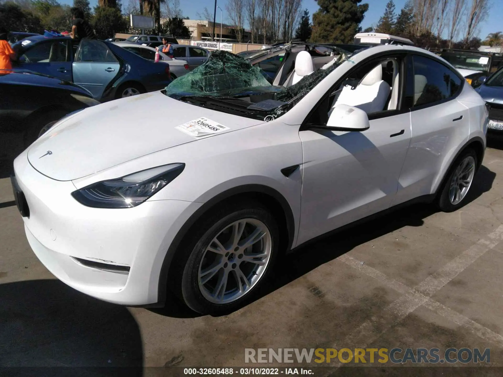2 Photograph of a damaged car 5YJYGDEE8MF096090 TESLA MODEL Y 2021