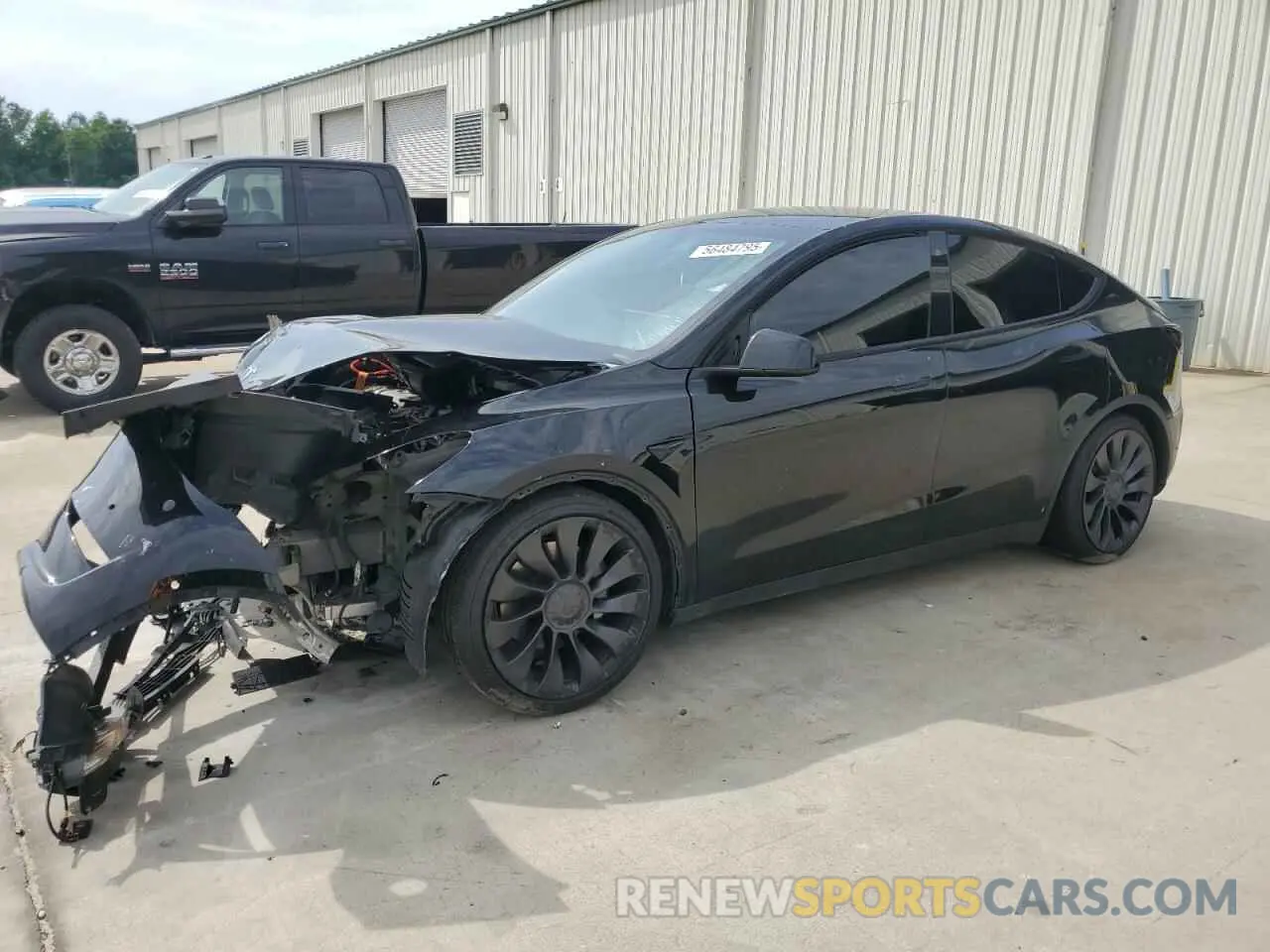 1 Photograph of a damaged car 5YJYGDEE8MF120291 TESLA MODEL Y 2021