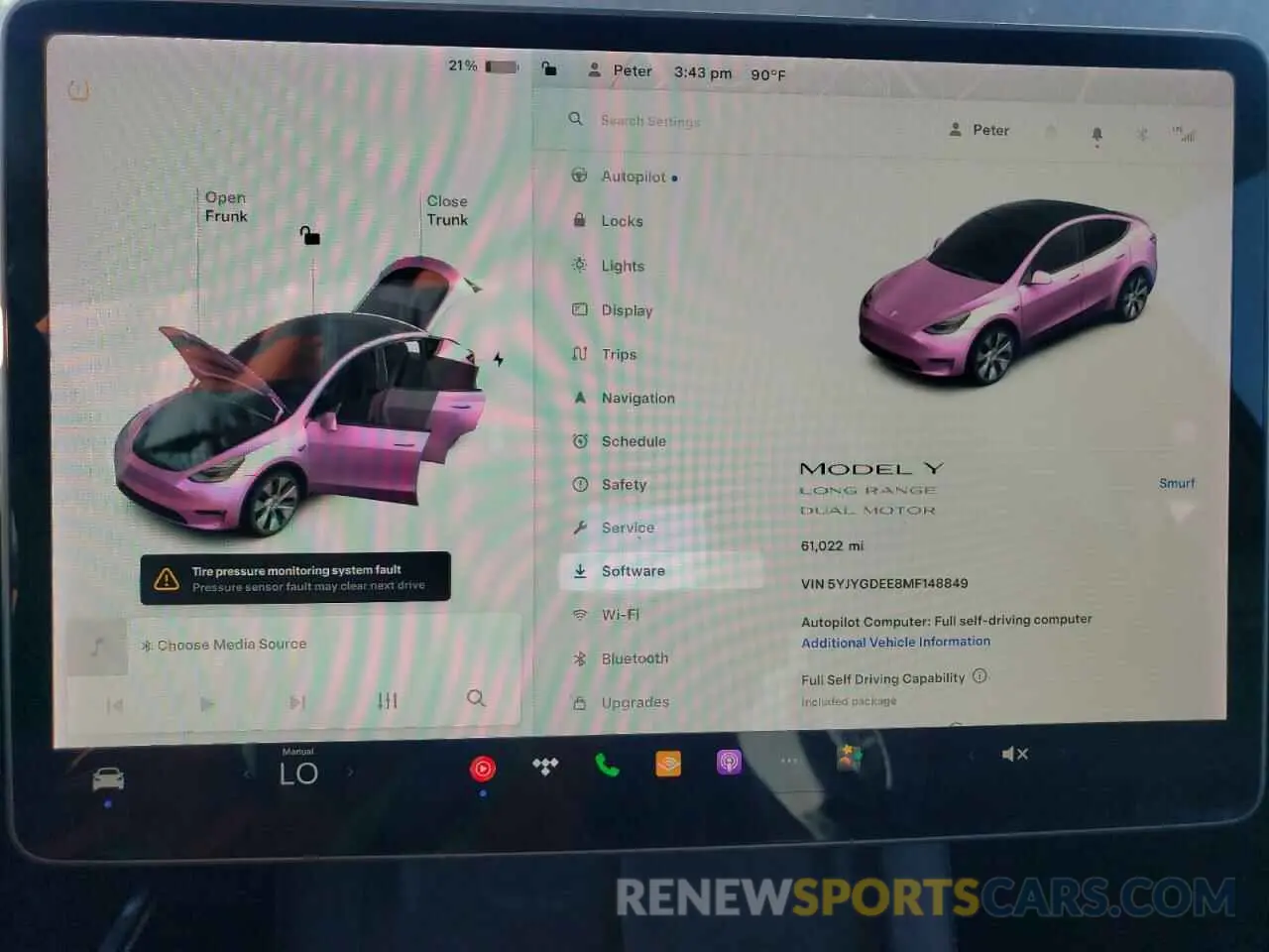 9 Фотография поврежденного автомобиля 5YJYGDEE8MF148849 TESLA MODEL Y 2021