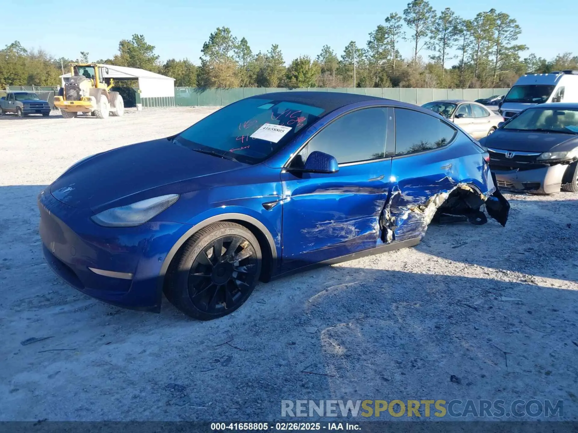2 Фотография поврежденного автомобиля 5YJYGDEE8MF177252 TESLA MODEL Y 2021