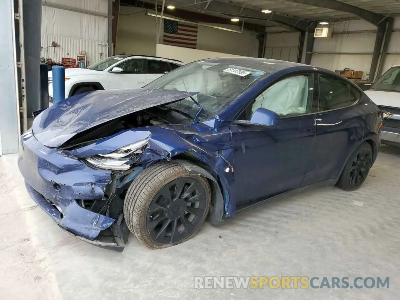 1 Photograph of a damaged car 5YJYGDEE8MF208063 TESLA MODEL Y 2021