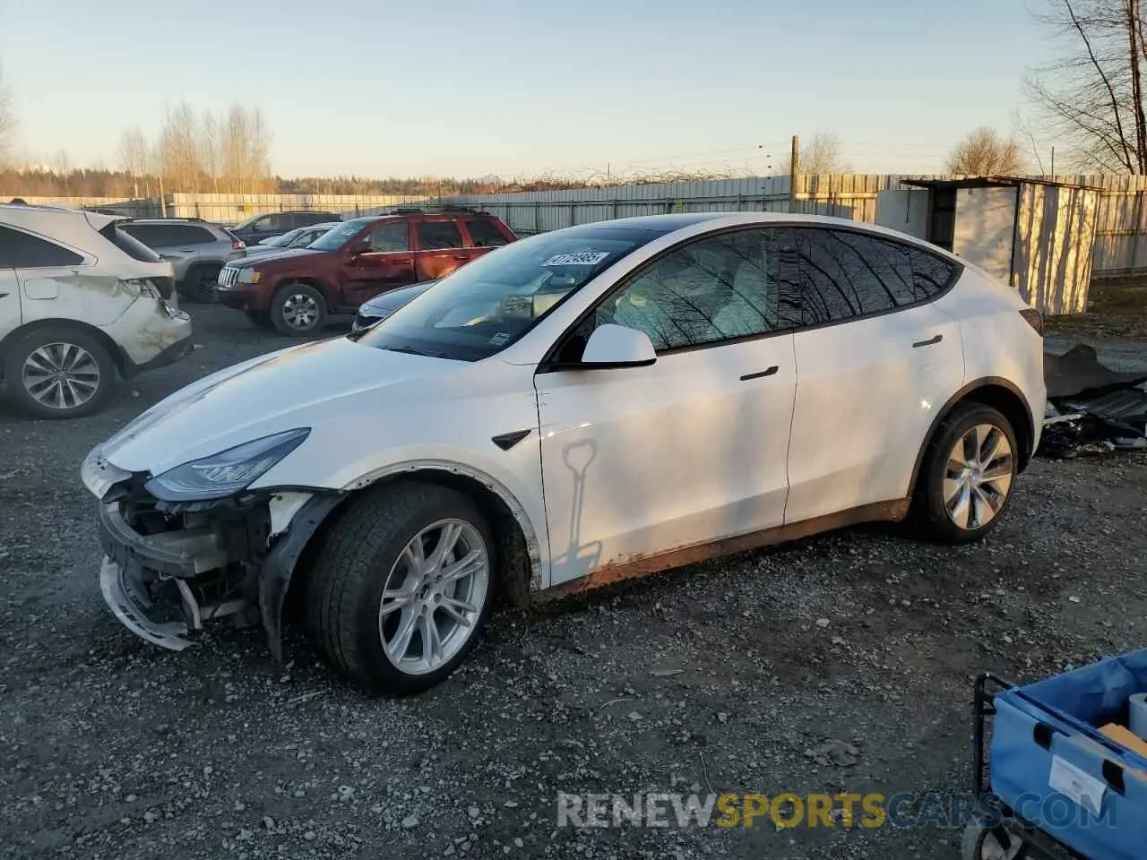 1 Фотография поврежденного автомобиля 5YJYGDEE8MF244125 TESLA MODEL Y 2021