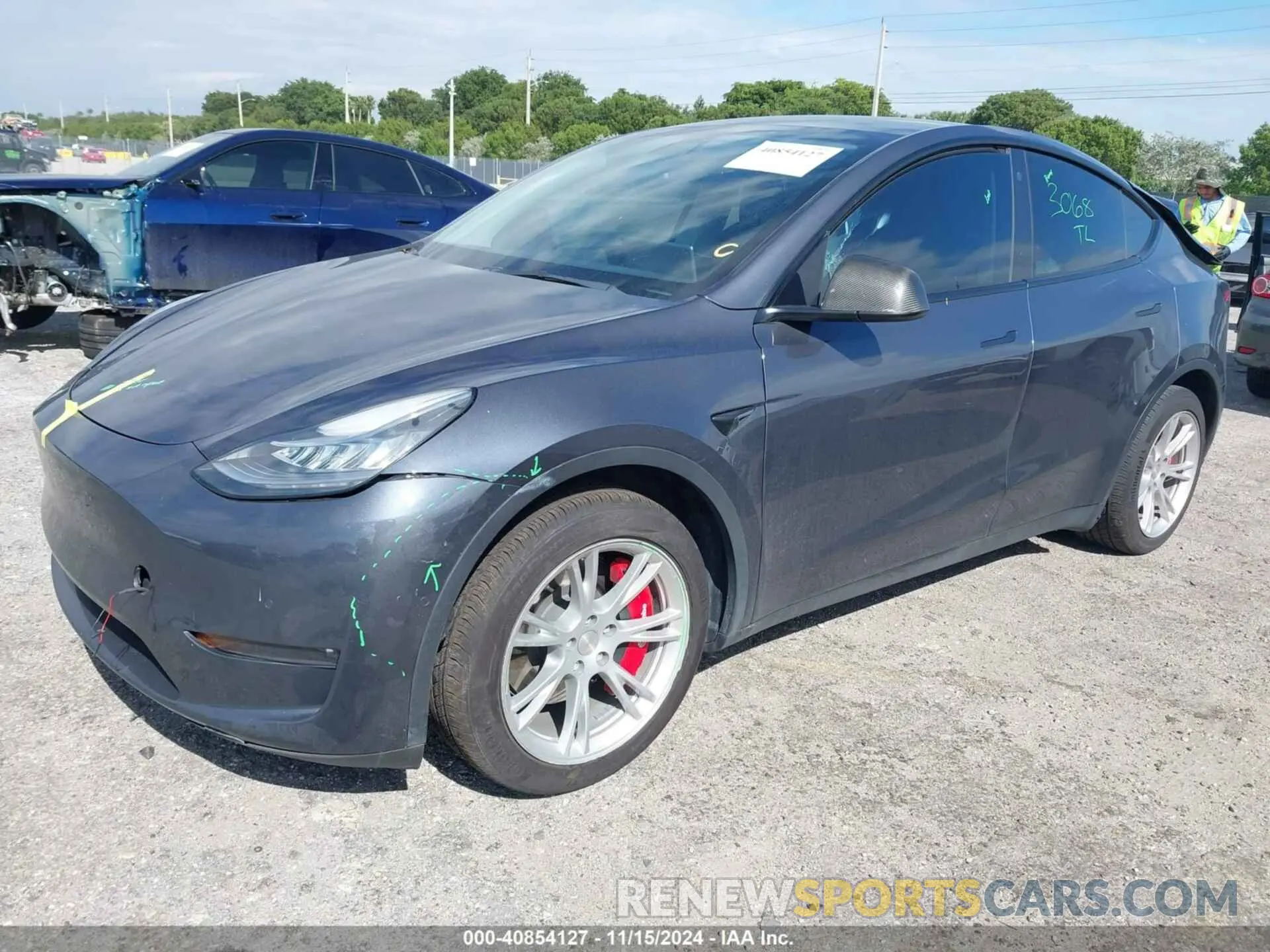 2 Фотография поврежденного автомобиля 5YJYGDEE8MF262768 TESLA MODEL Y 2021
