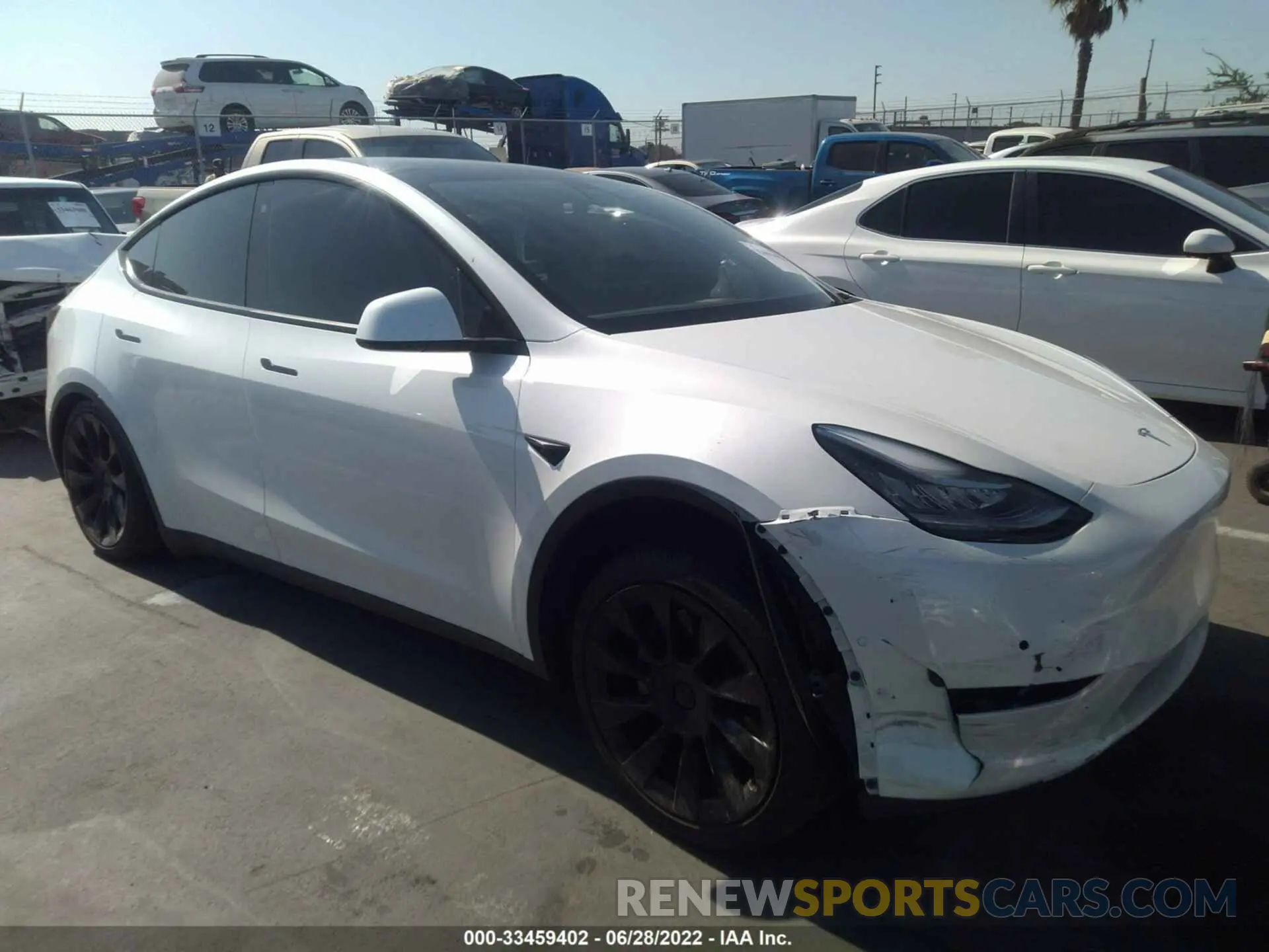 1 Фотография поврежденного автомобиля 5YJYGDEE8MF272104 TESLA MODEL Y 2021