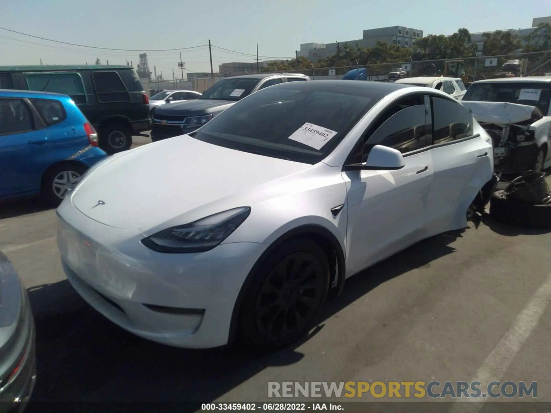2 Фотография поврежденного автомобиля 5YJYGDEE8MF272104 TESLA MODEL Y 2021