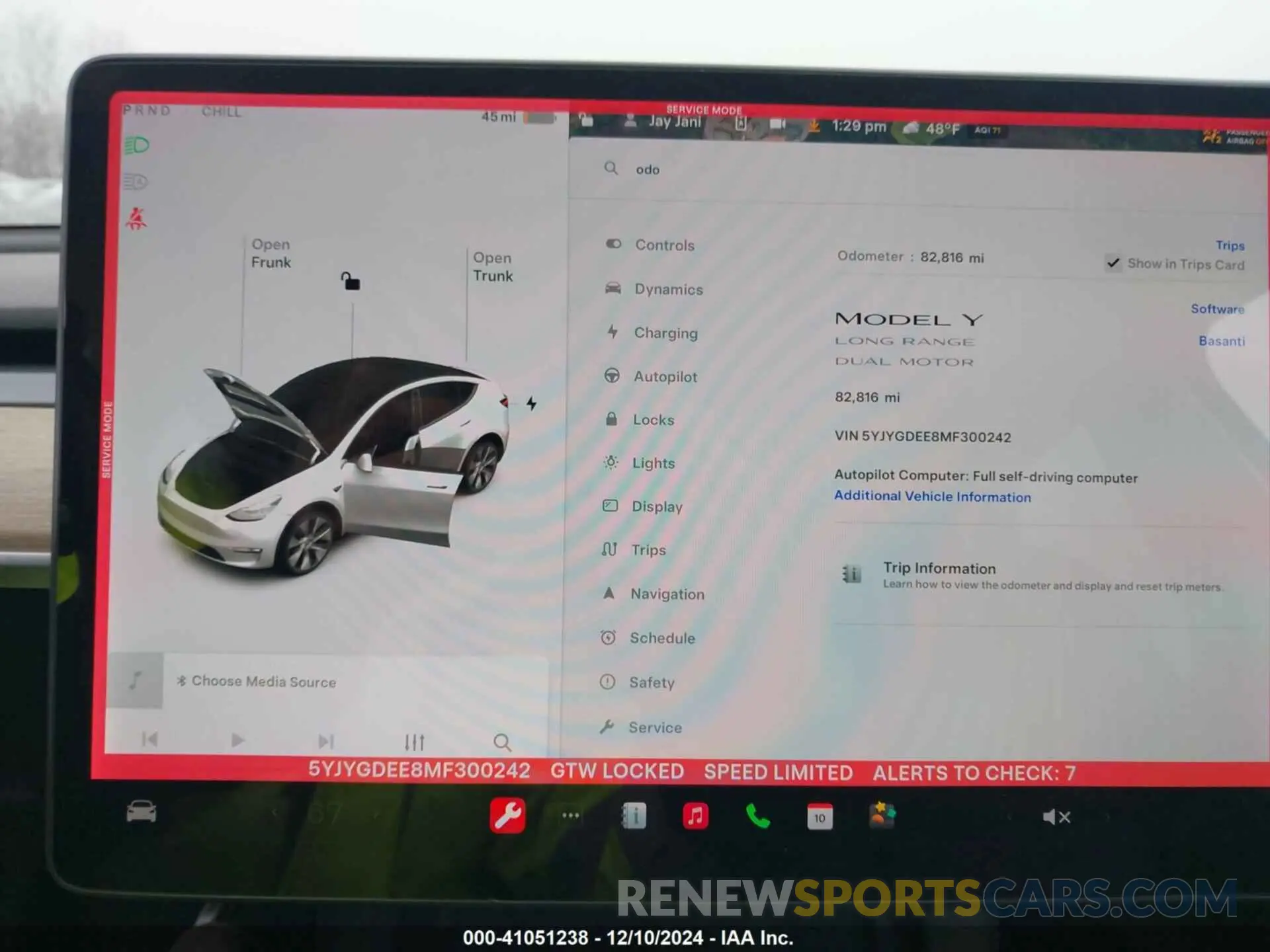 7 Photograph of a damaged car 5YJYGDEE8MF300242 TESLA MODEL Y 2021